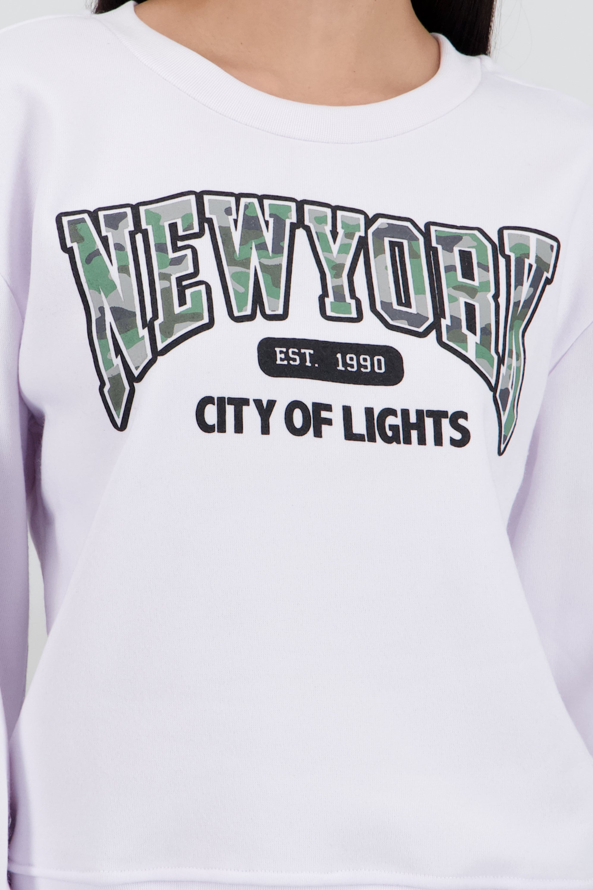 Sudadera estampado new york BLANCO COMBO