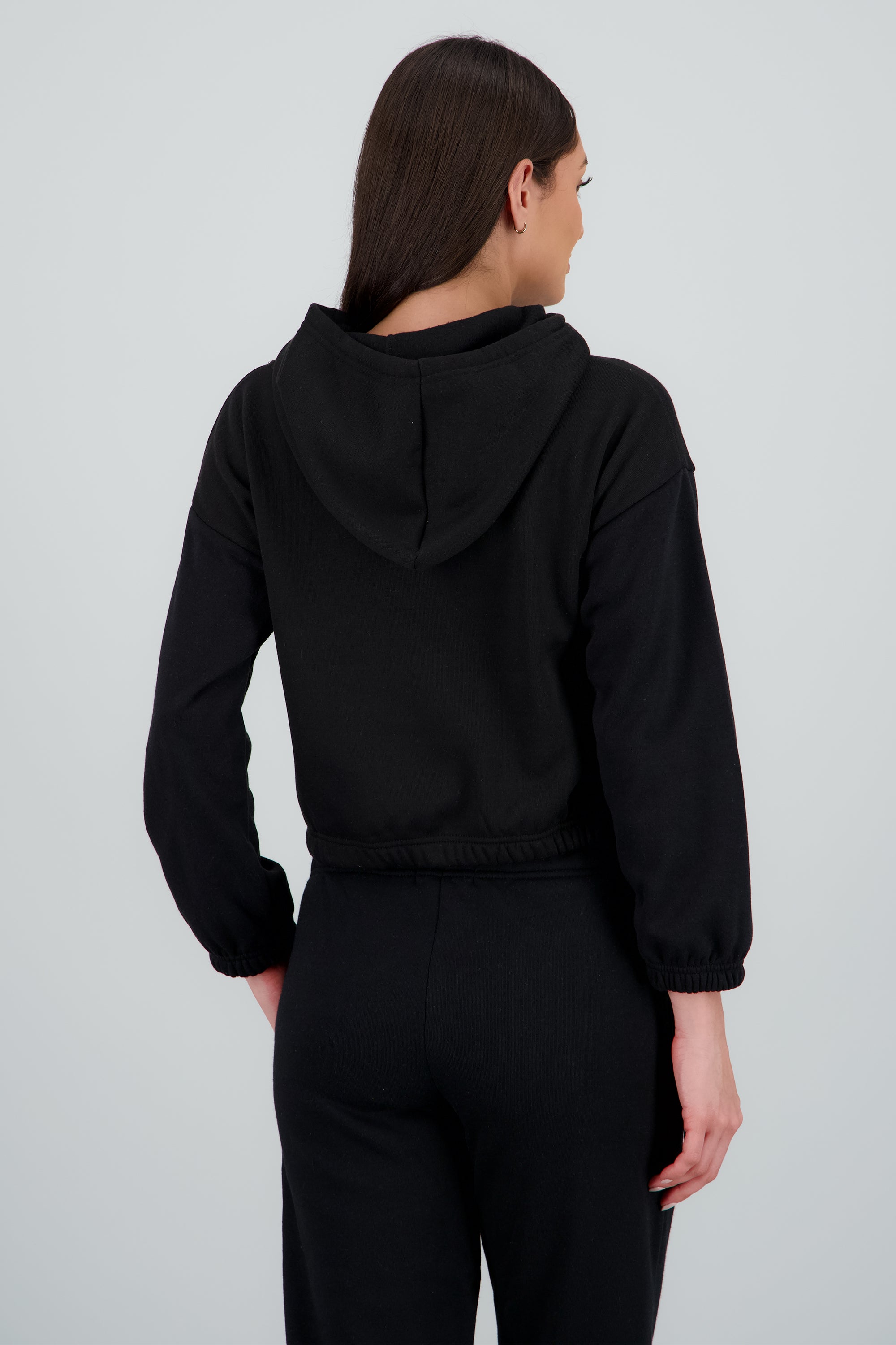 Sudadera liso con gorro NEGRO