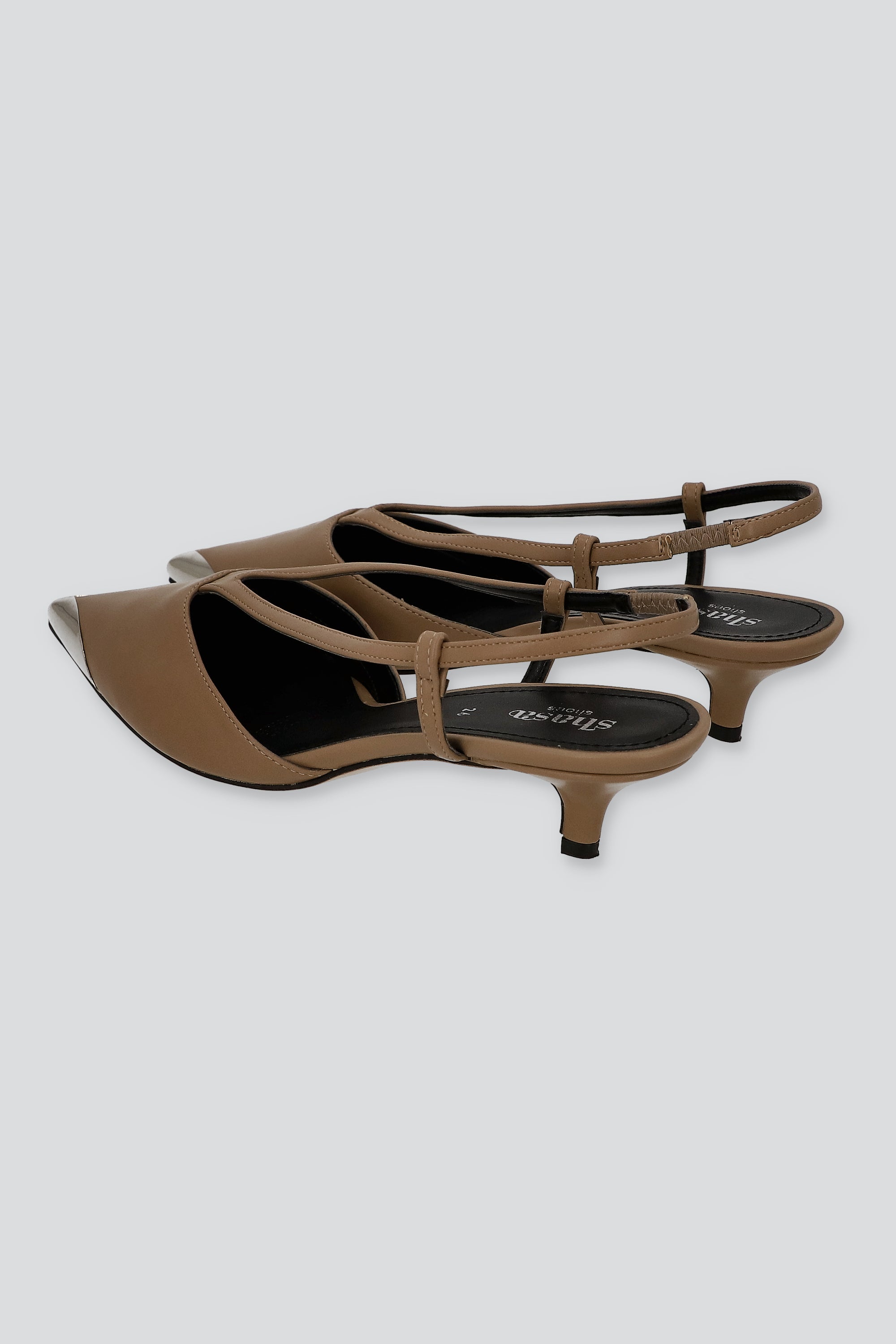 Tacon pointy punta metalica TAUPE