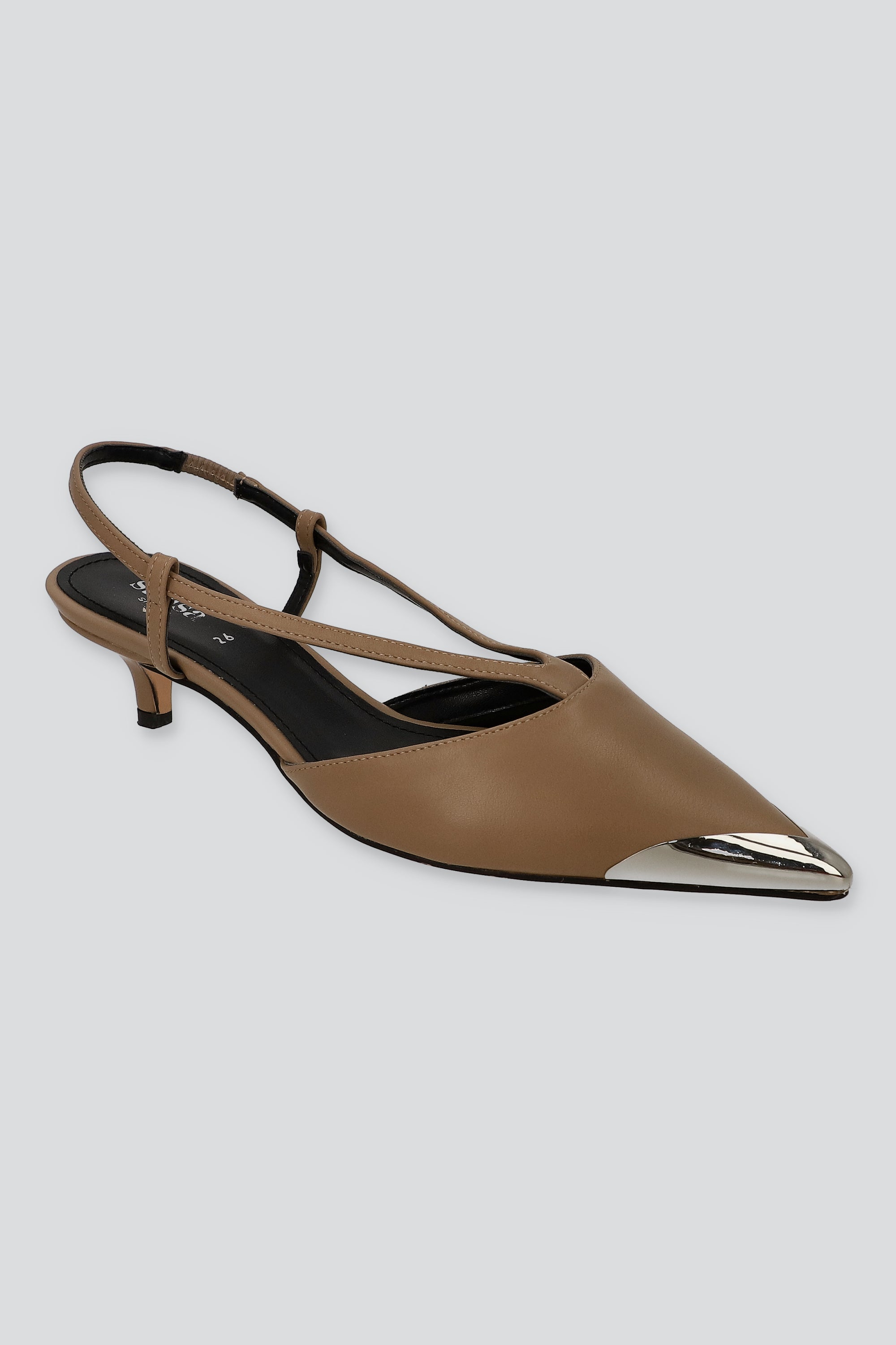 Tacon pointy punta metalica TAUPE