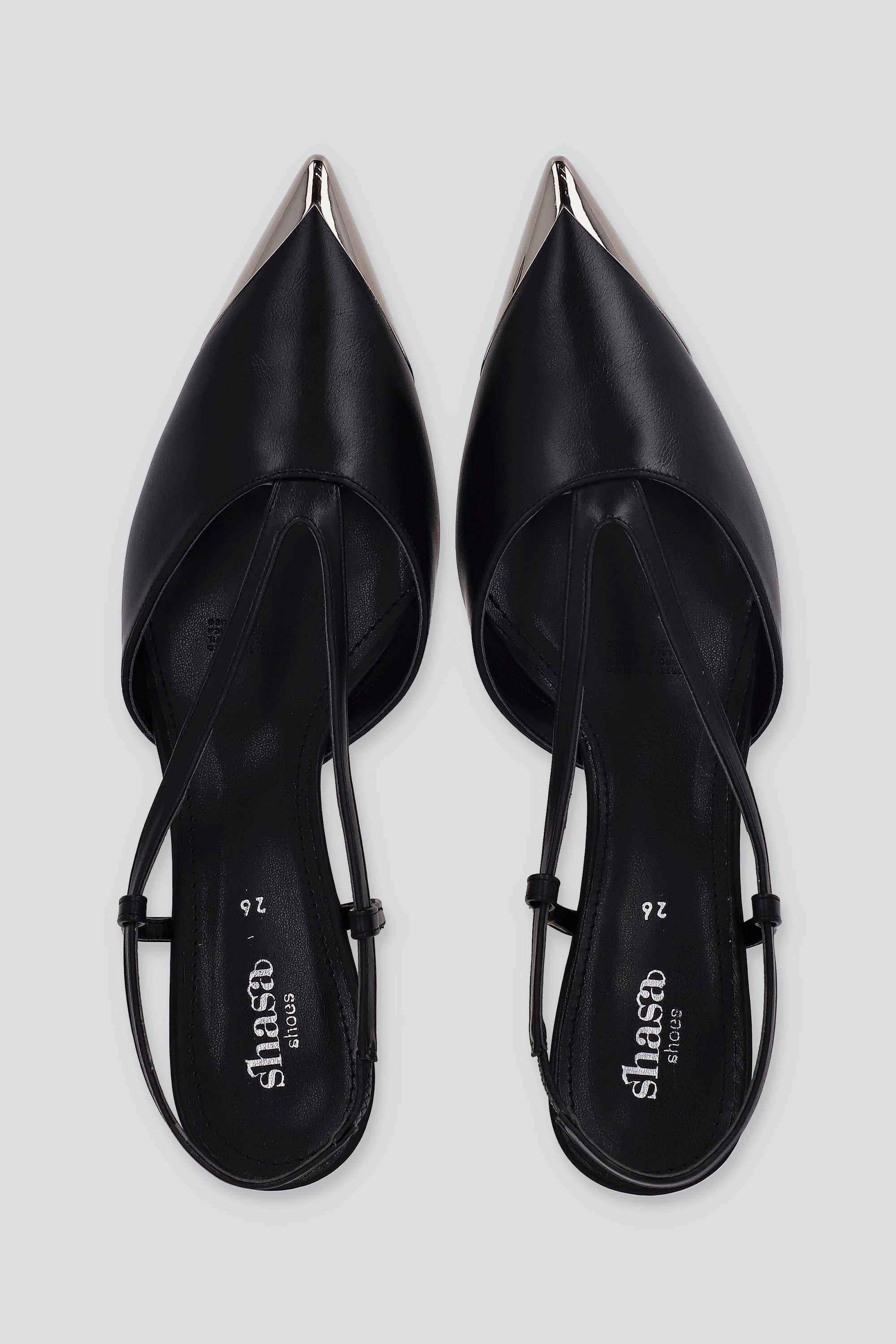 Tacon pointy punta metalica NEGRO