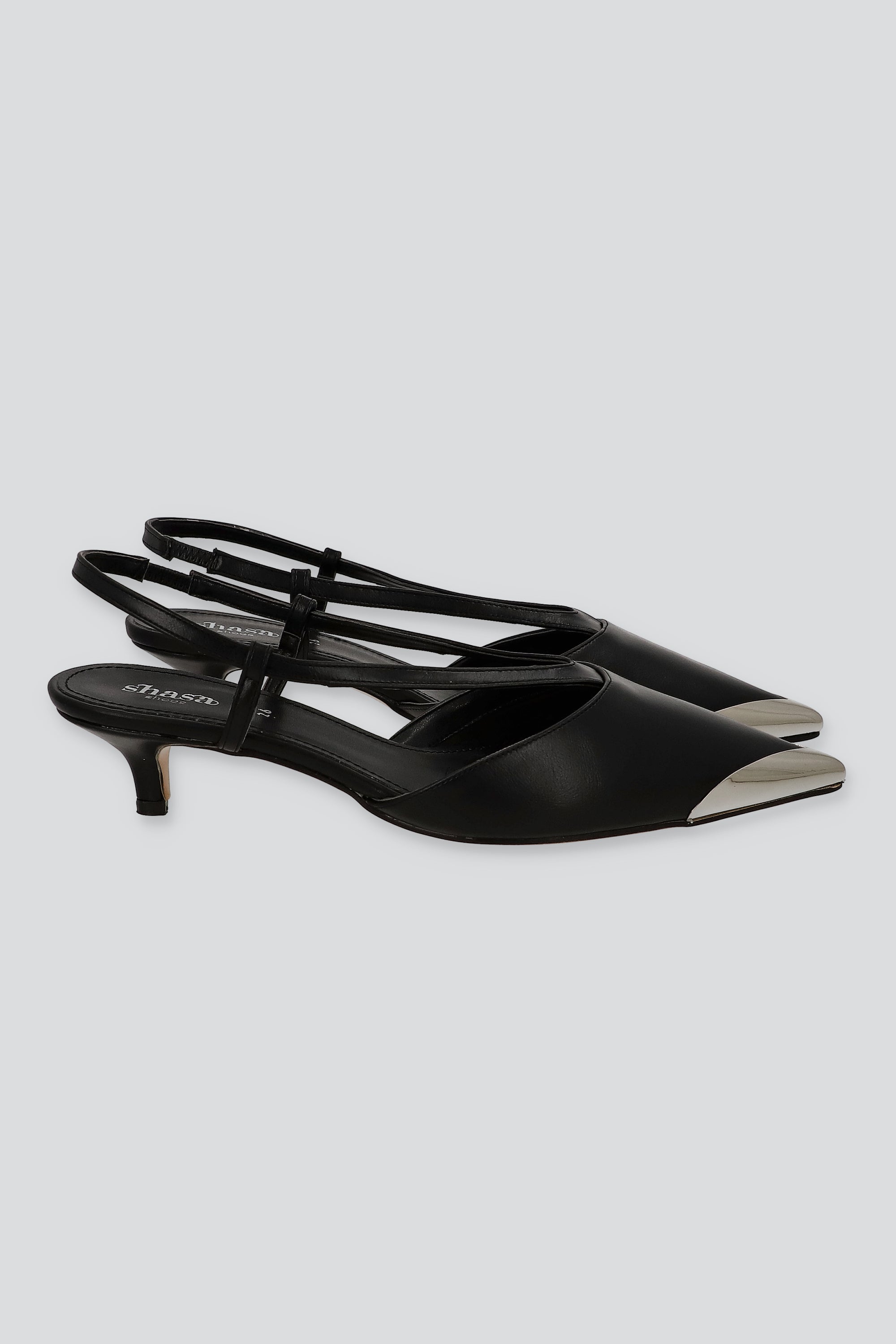 Tacon pointy punta metalica NEGRO