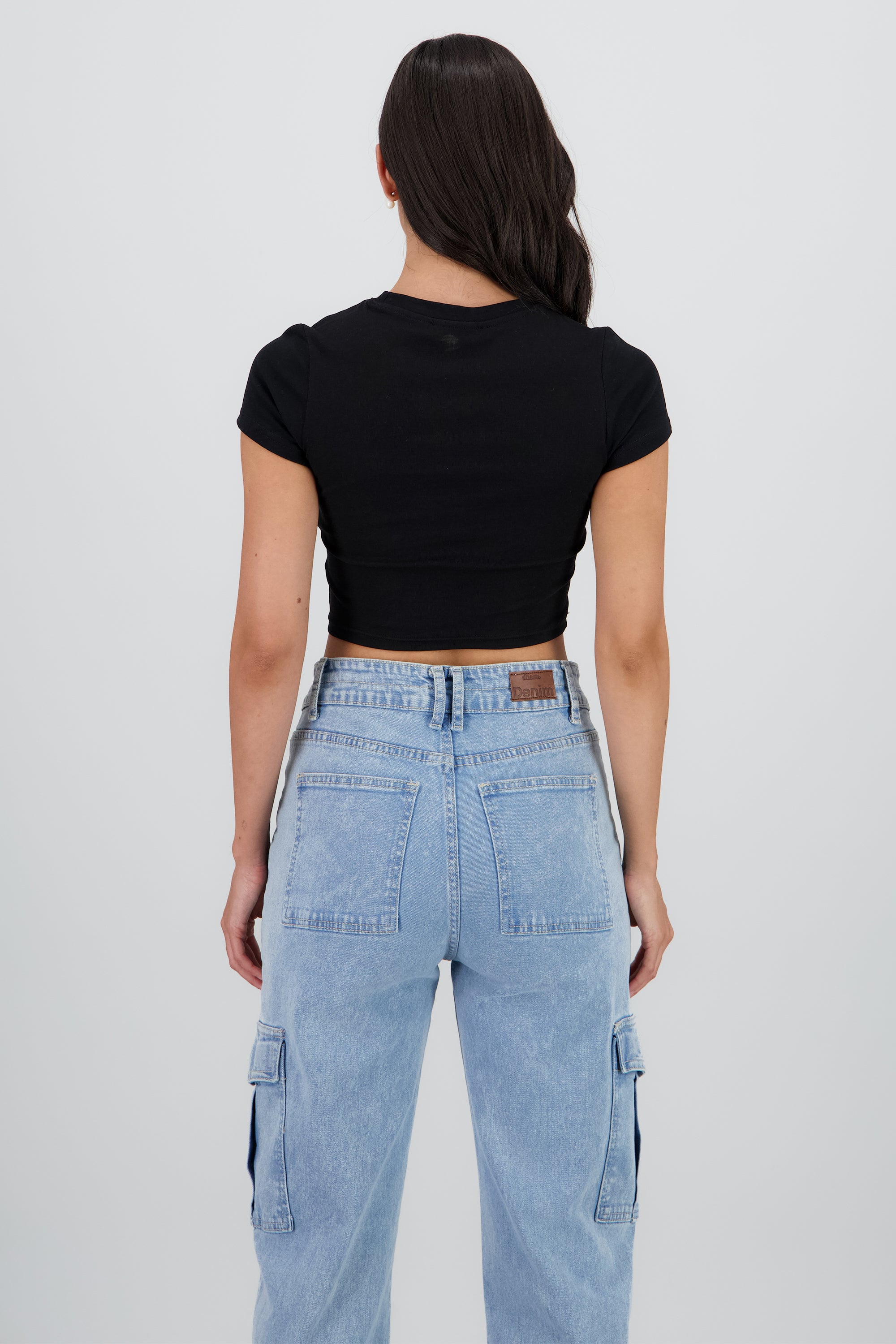 Top con estampado texto spoiled NEGRO COMBO