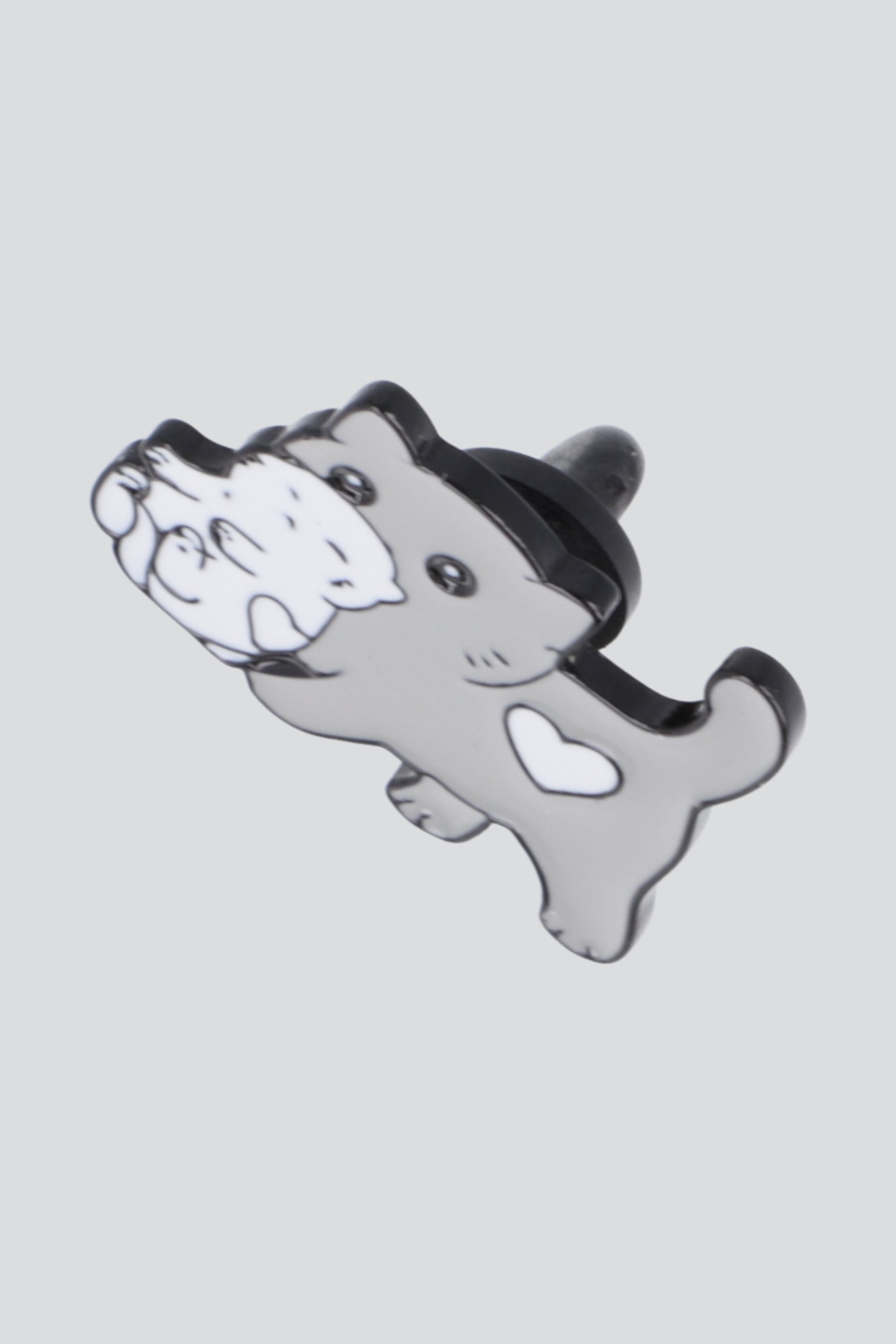 Pin gato con hijito GRIS