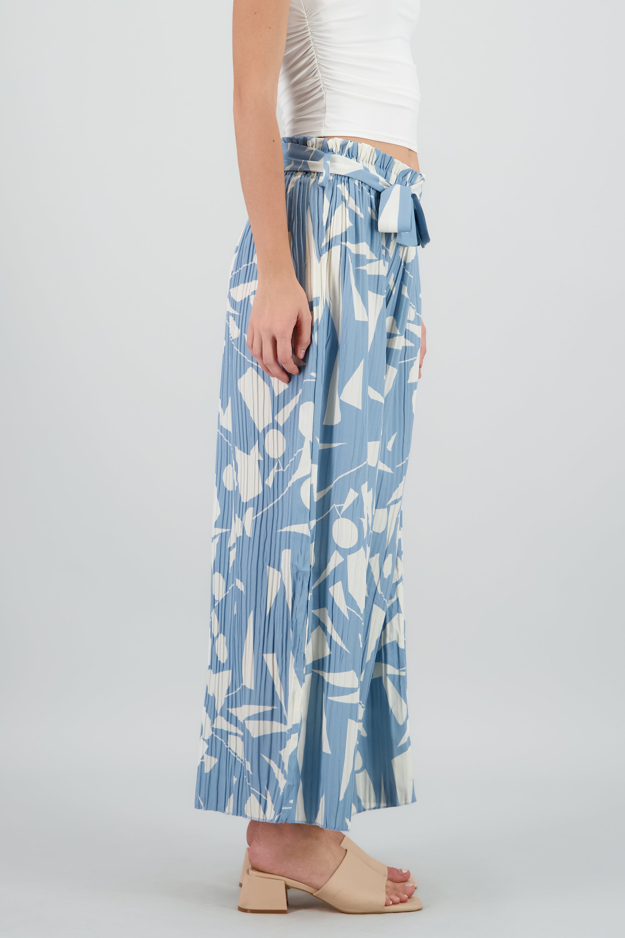 Pantalon amplio estampado AZUL COMBO