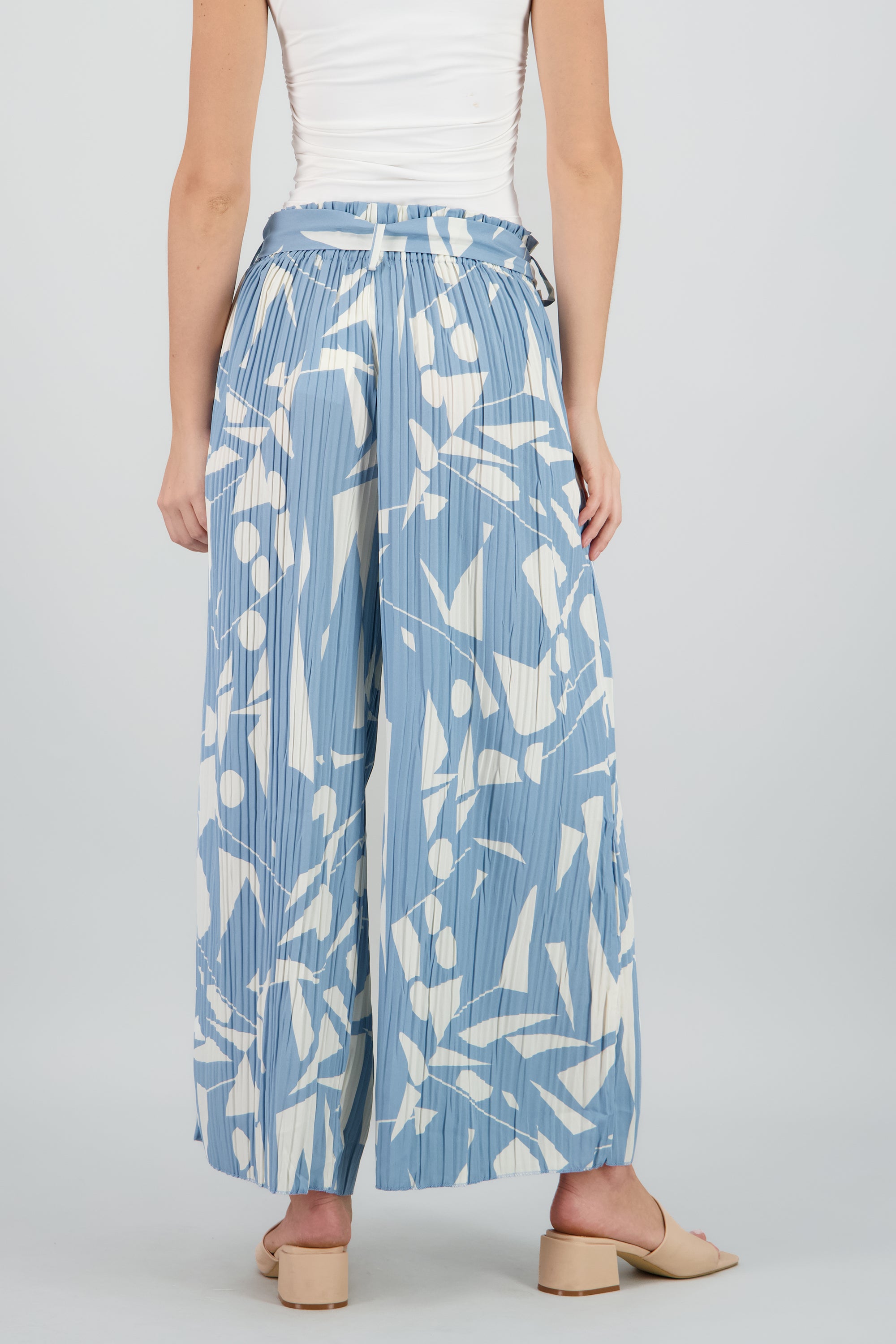 Pantalon amplio estampado AZUL COMBO