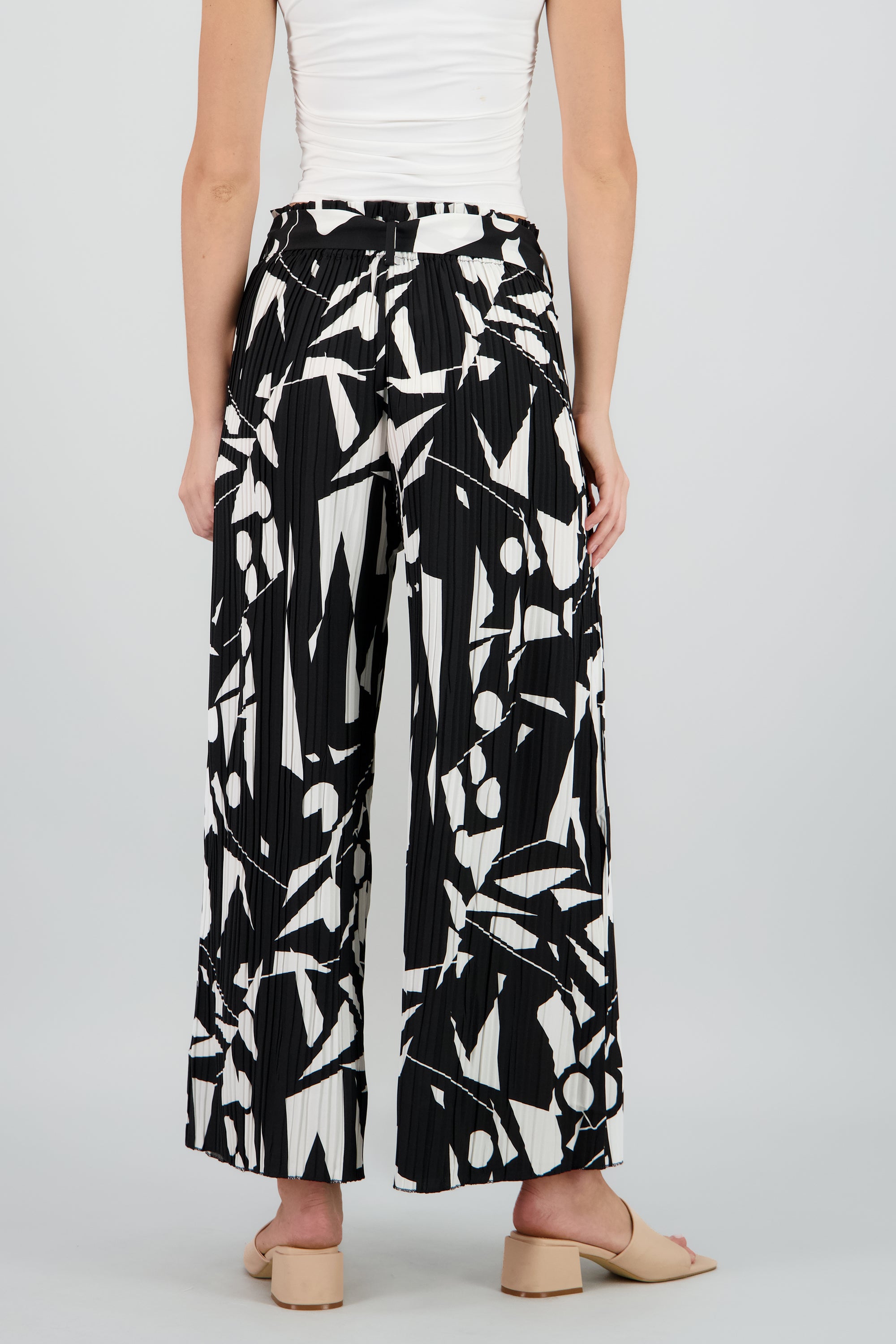 Pantalon amplio estampado NEGRO COMBO