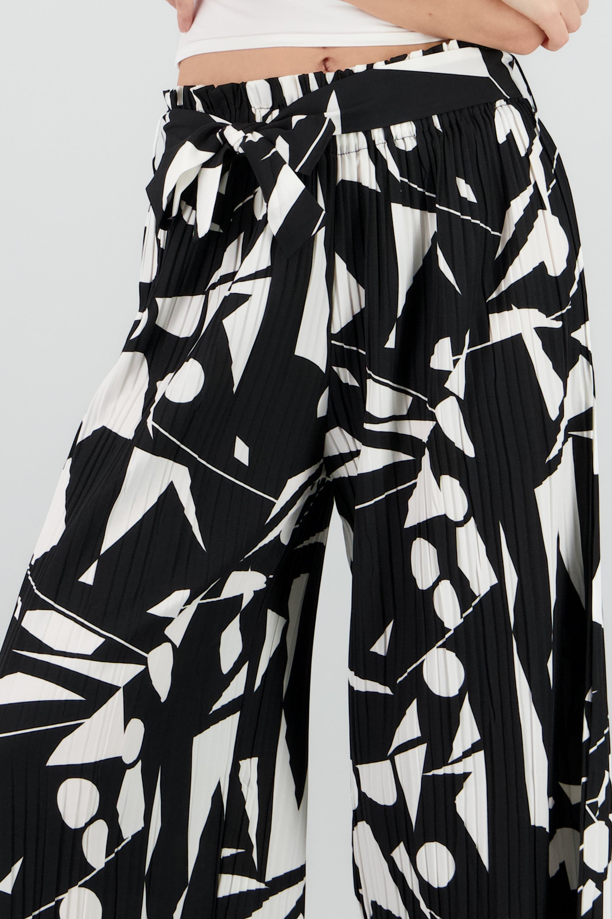 Pantalon amplio estampado NEGRO COMBO