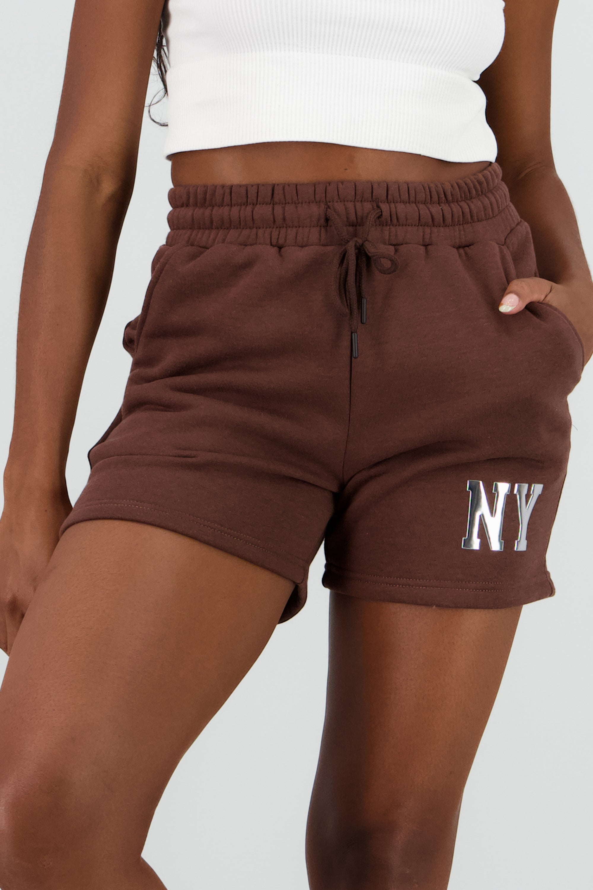 Shorts NY metalico CAFE