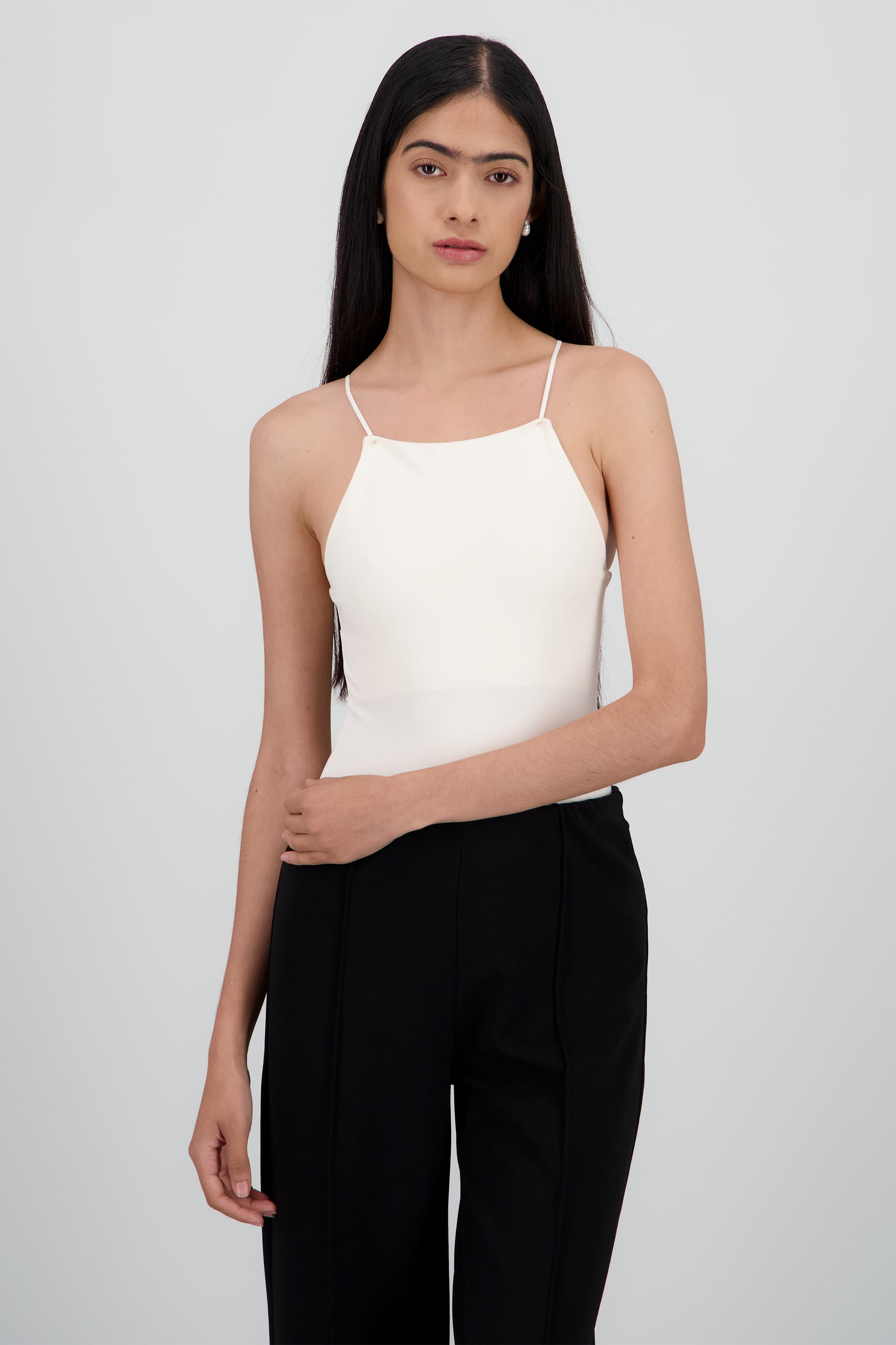 Body halter liso CREMA