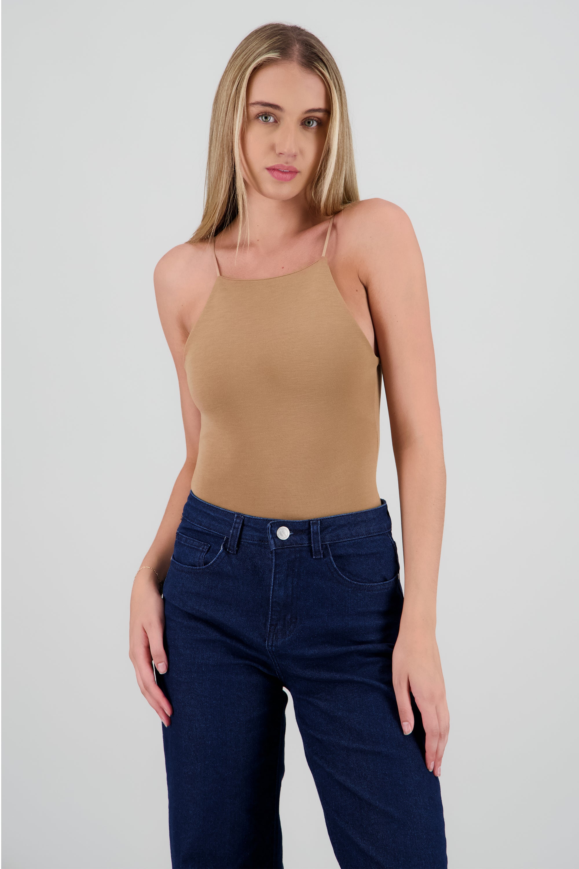 Body halter liso GREIGE
