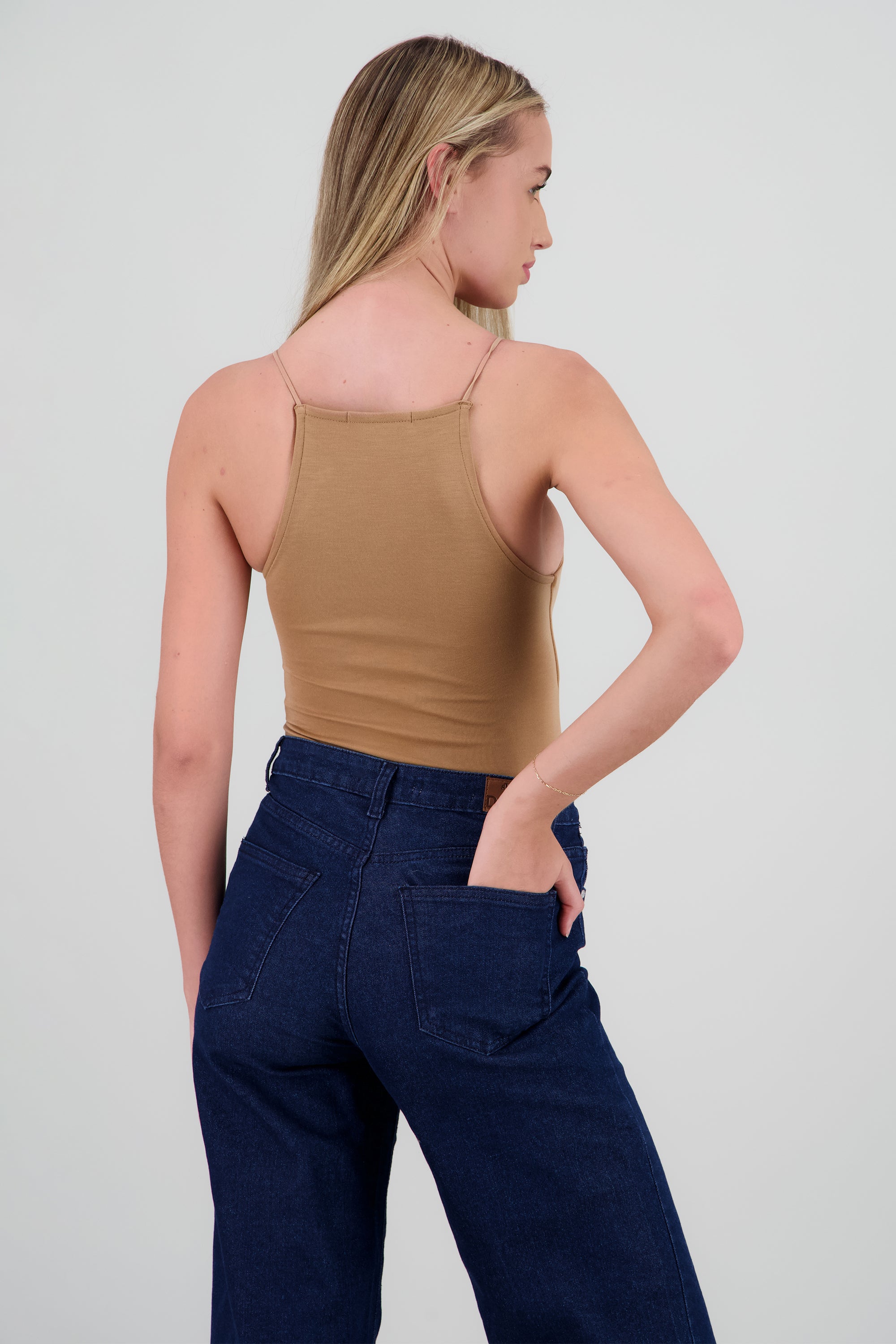 Body halter liso GREIGE