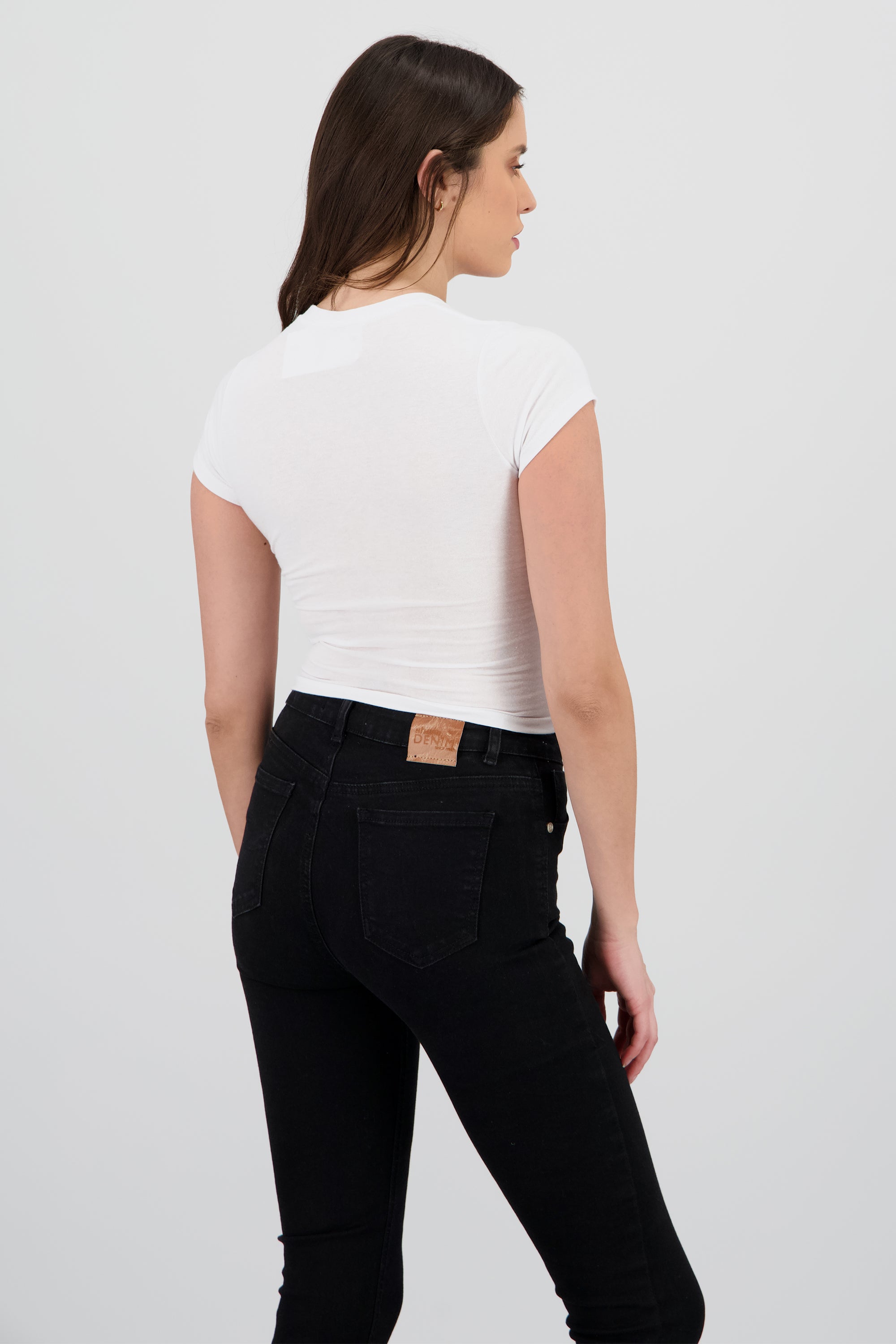 Playera larga manga corta BLANCO