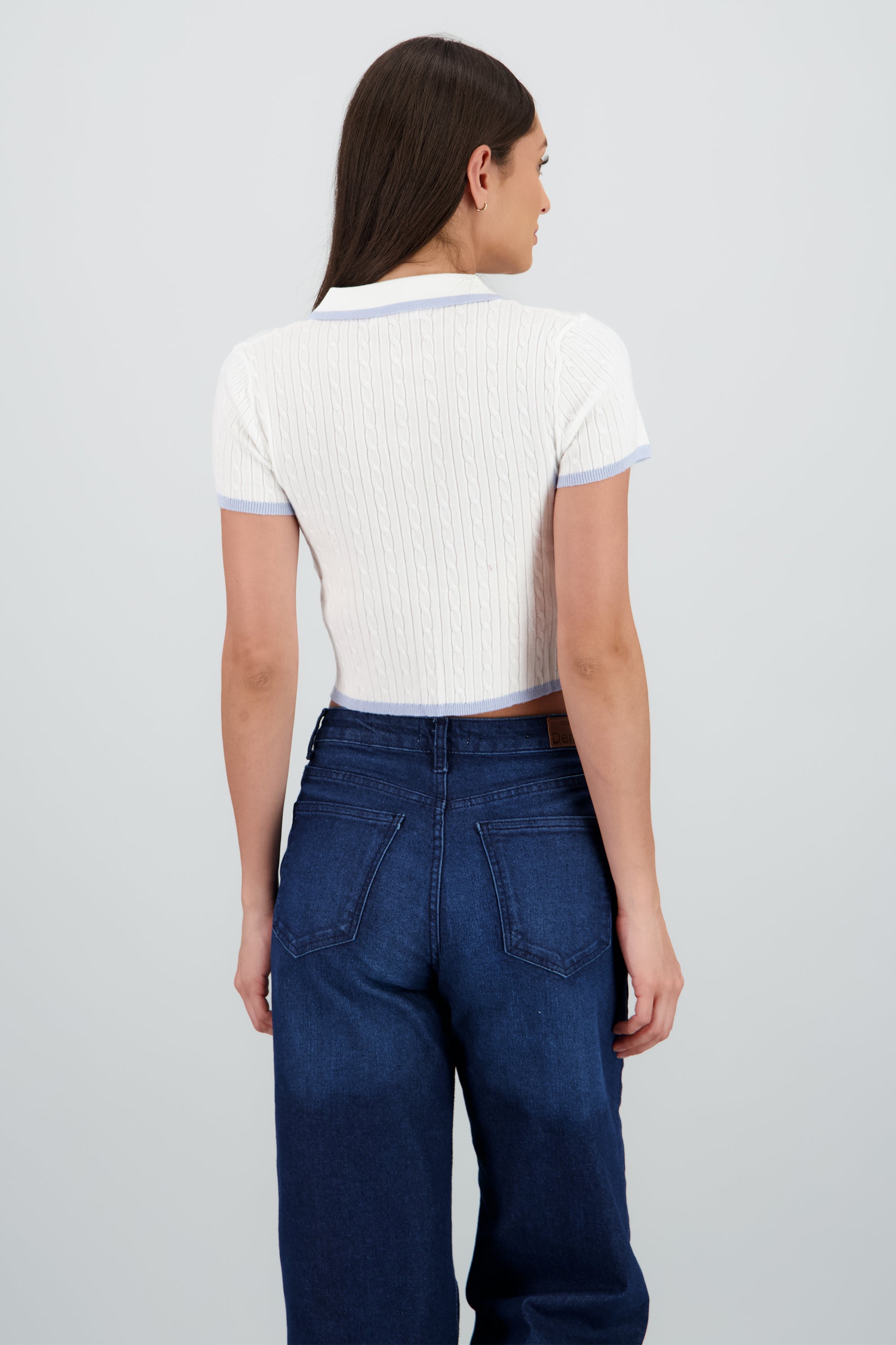 Top tejido polo AZUL COMBO