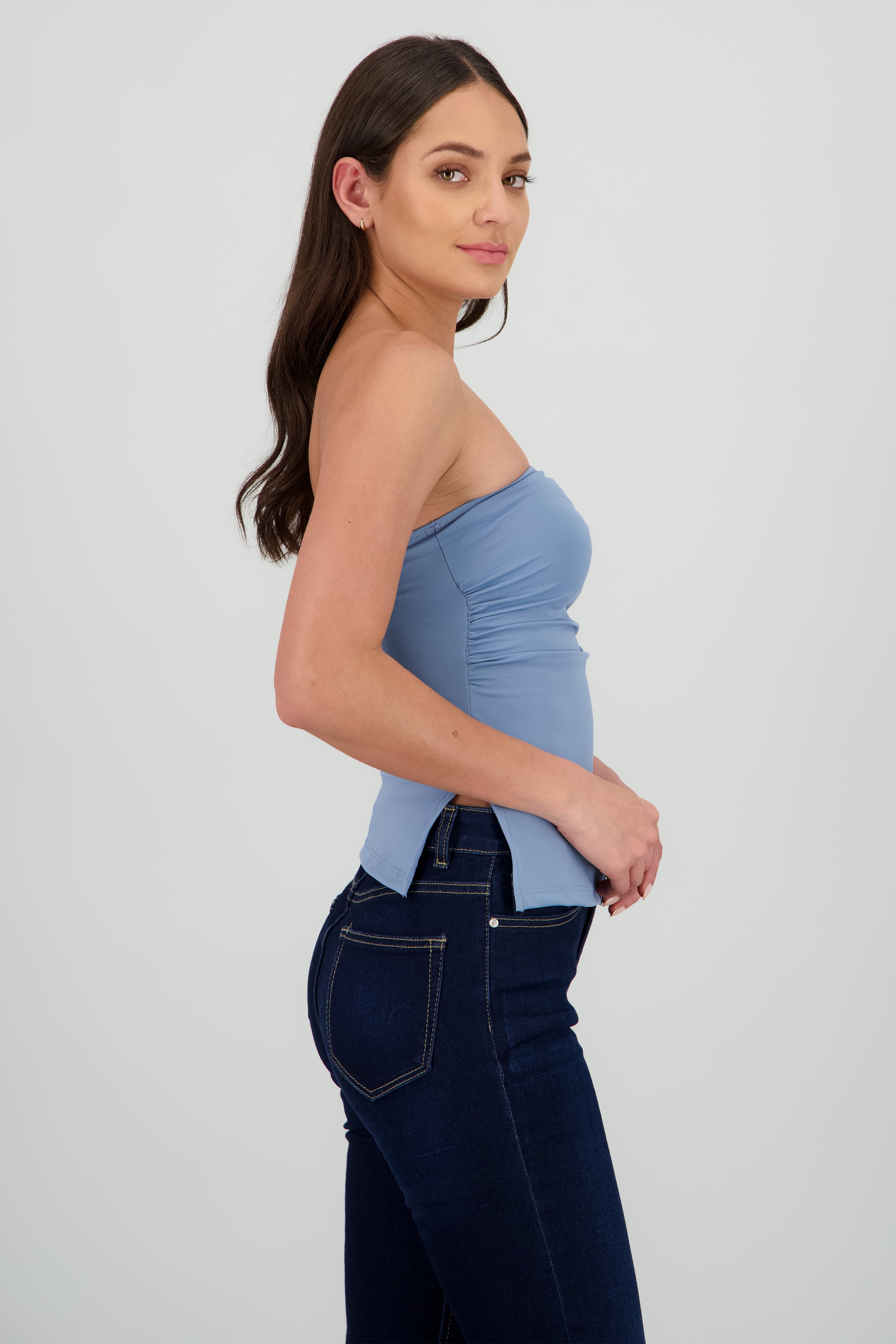 Top tubo AZUL PASTEL