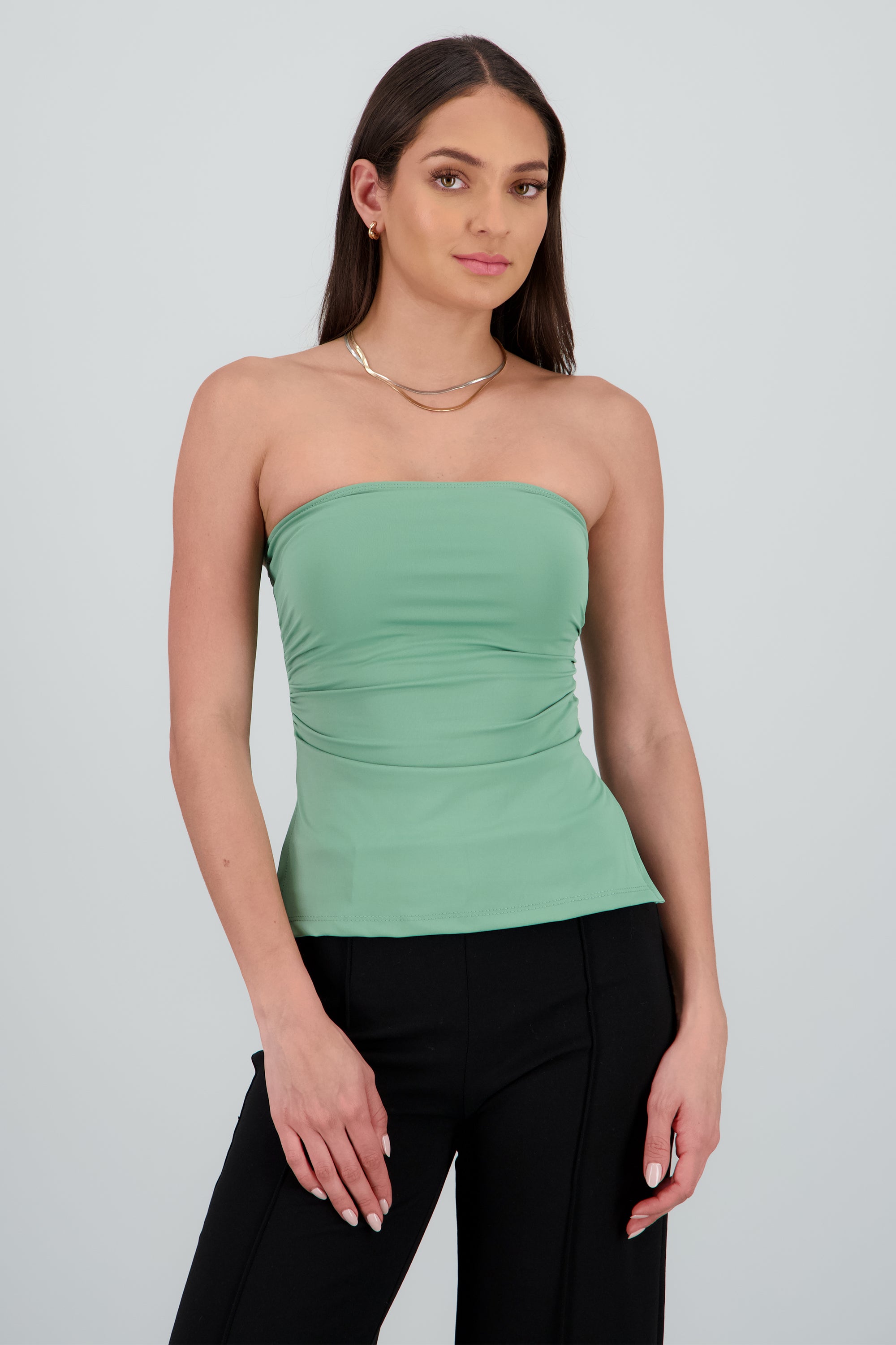 Top tubo VERDE CAZADOR