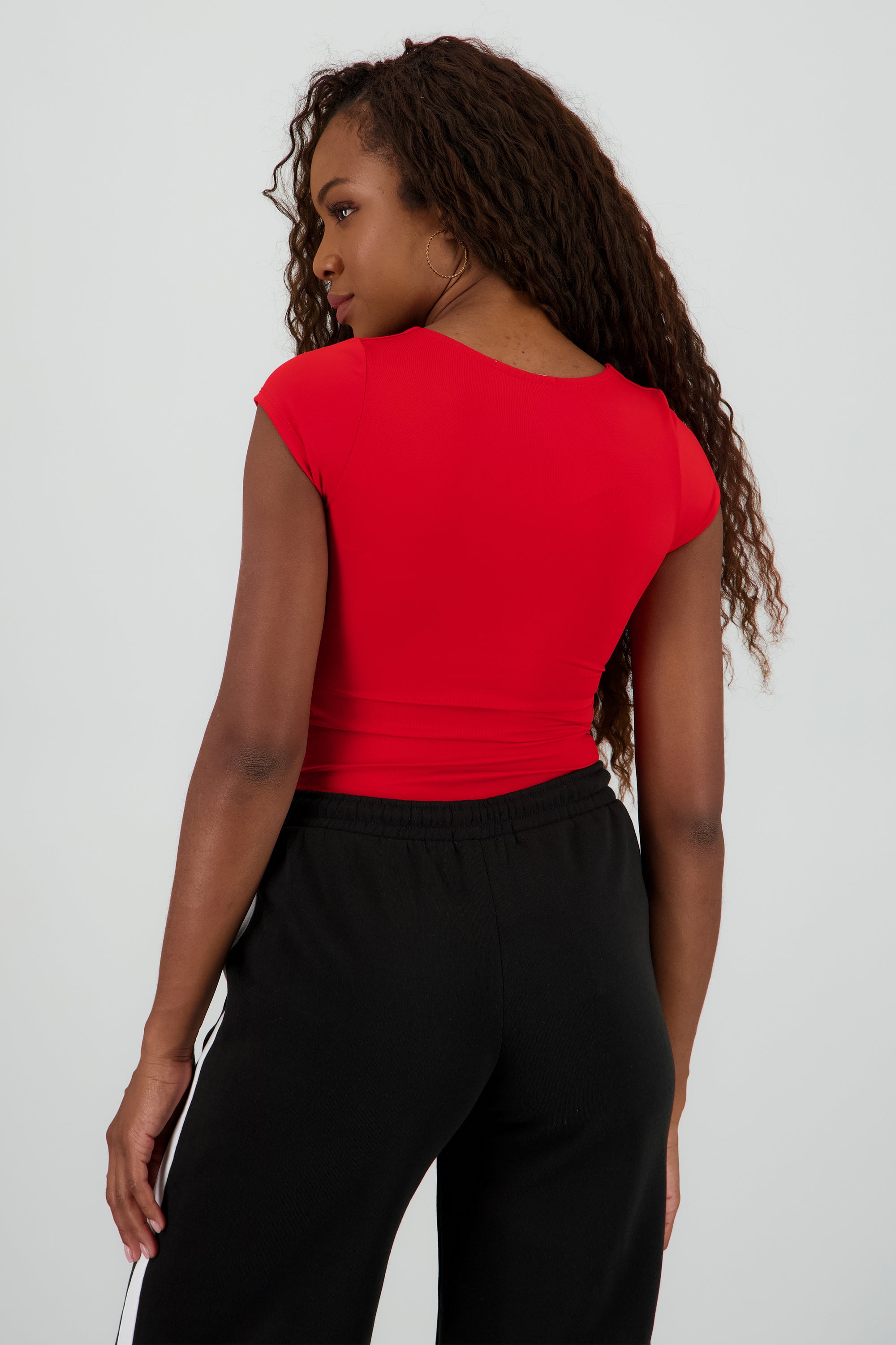 Bodysuit escote cuadrado ROJO QUEMADO