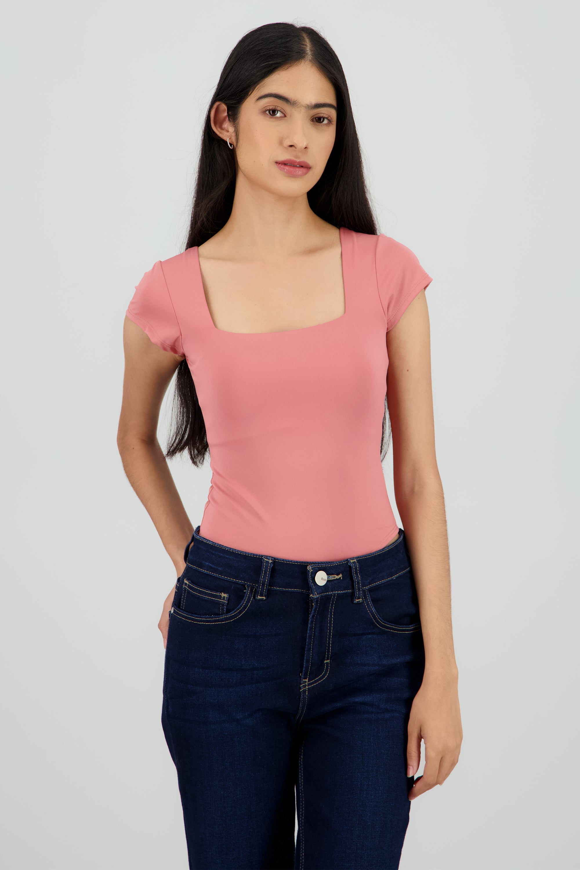 Bodysuit escote cuadrado PALO DE ROSA