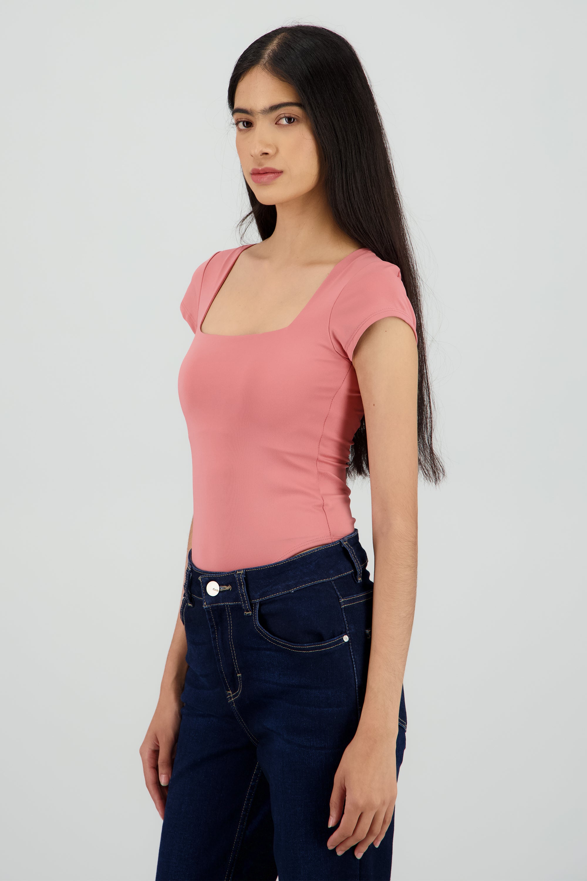 Bodysuit escote cuadrado PALO DE ROSA