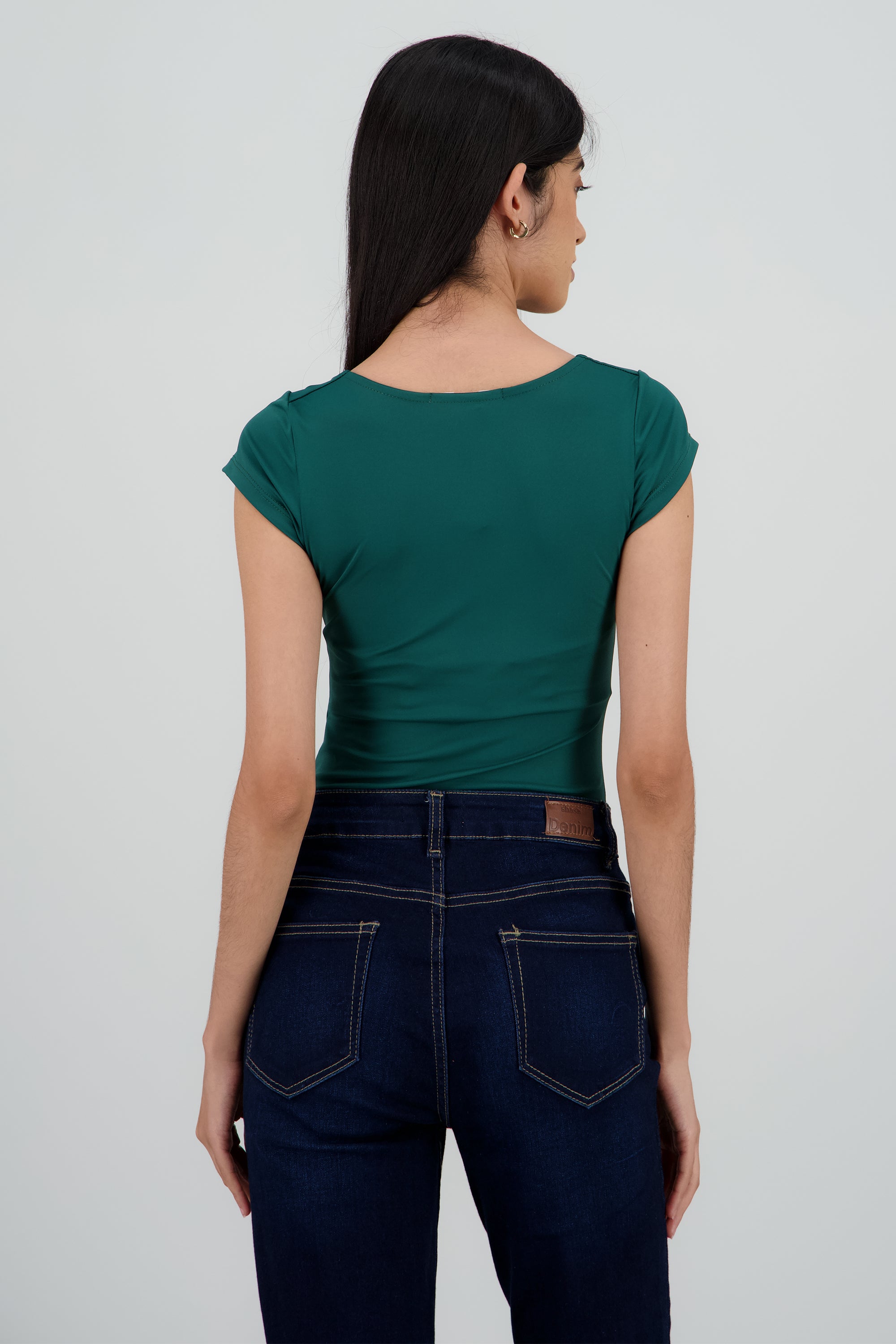 Bodysuit escote cuadrado VERDE CAZADOR