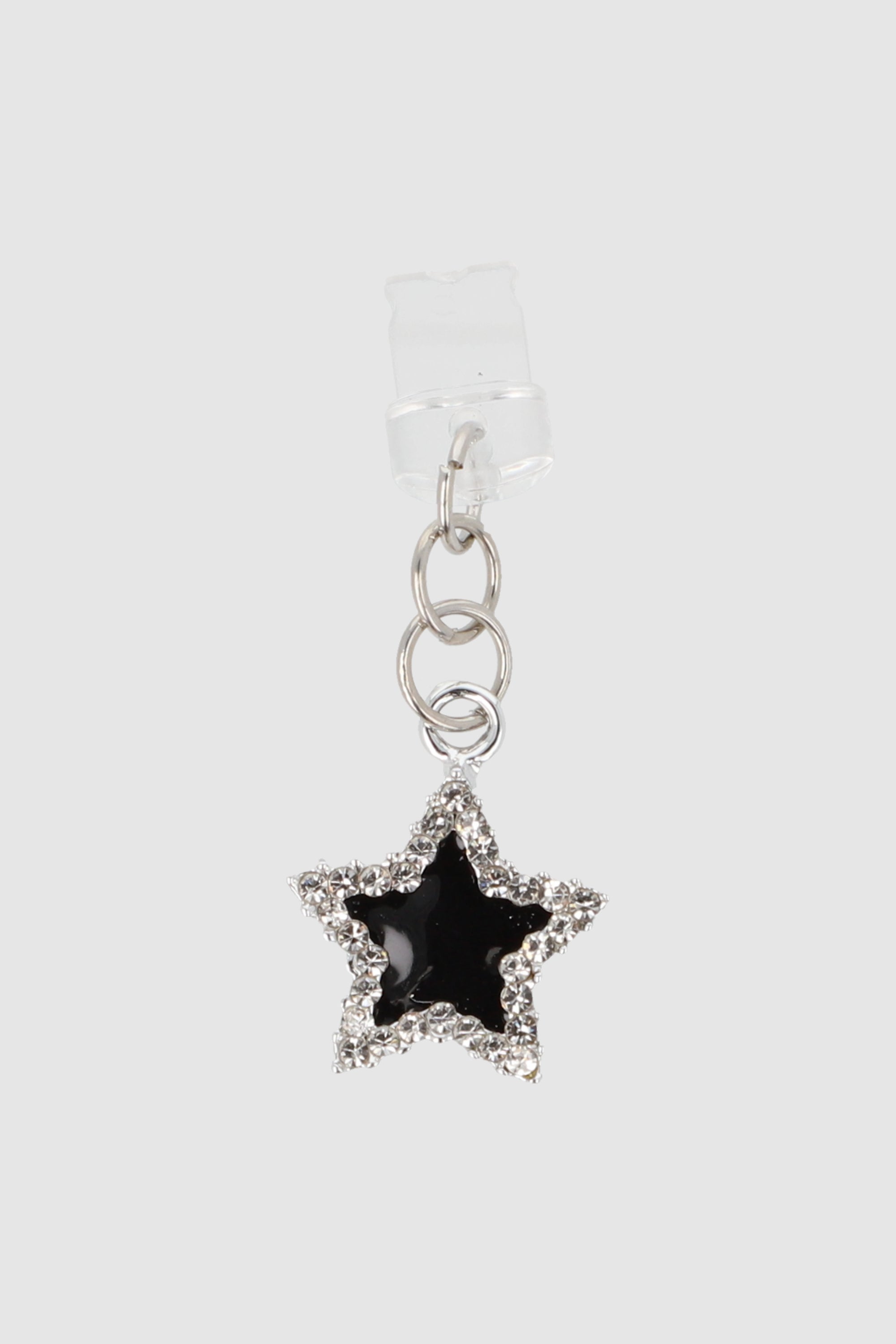 Cel charm estrella brillos lightning NEGRO