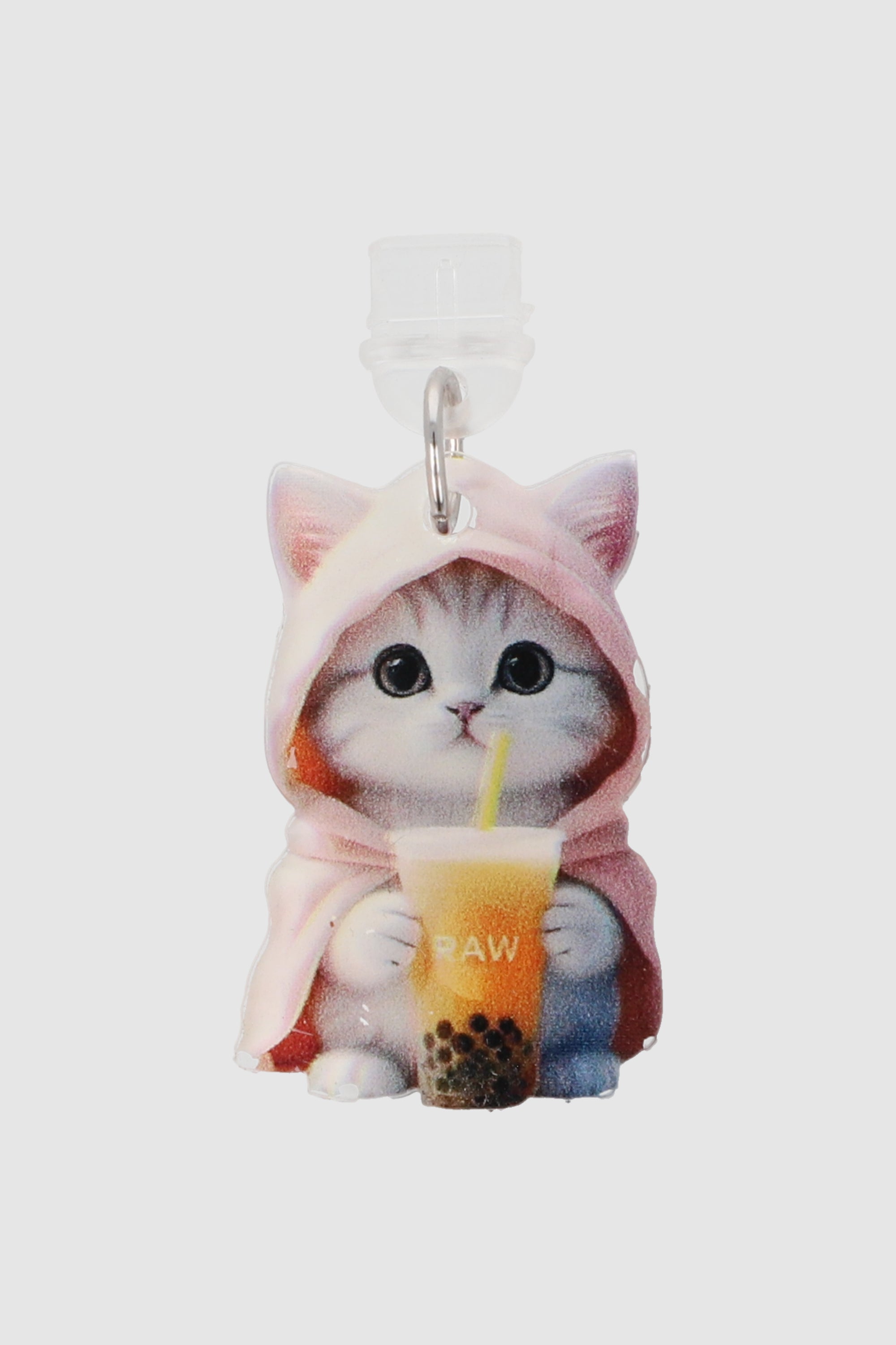 Charm cel gatito arropado tipo c ROSA