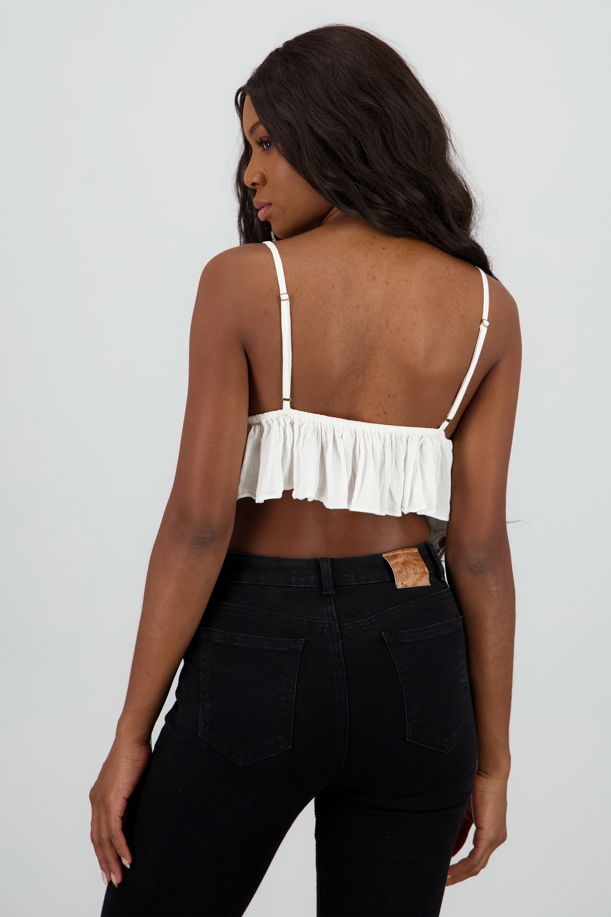 Blusa tirantes peplum BLANCO