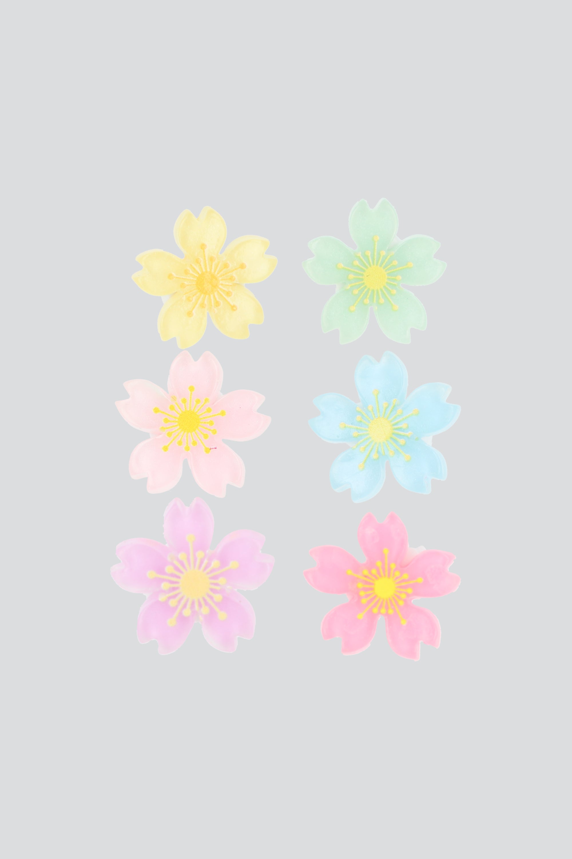 Set 6 flores shoe charm MULTICOLOR