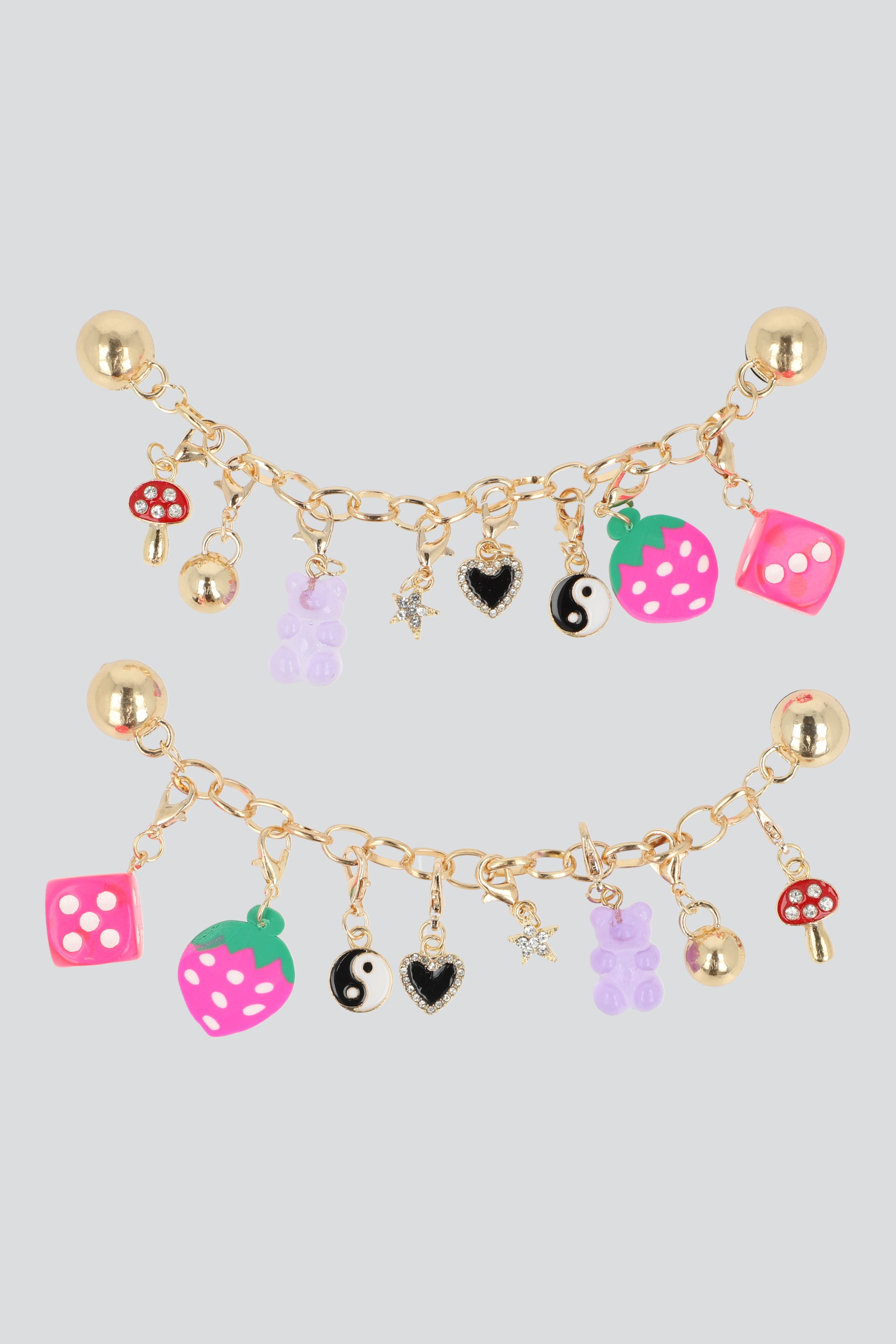 1 pr cadena para shoe charm MULTICOLOR