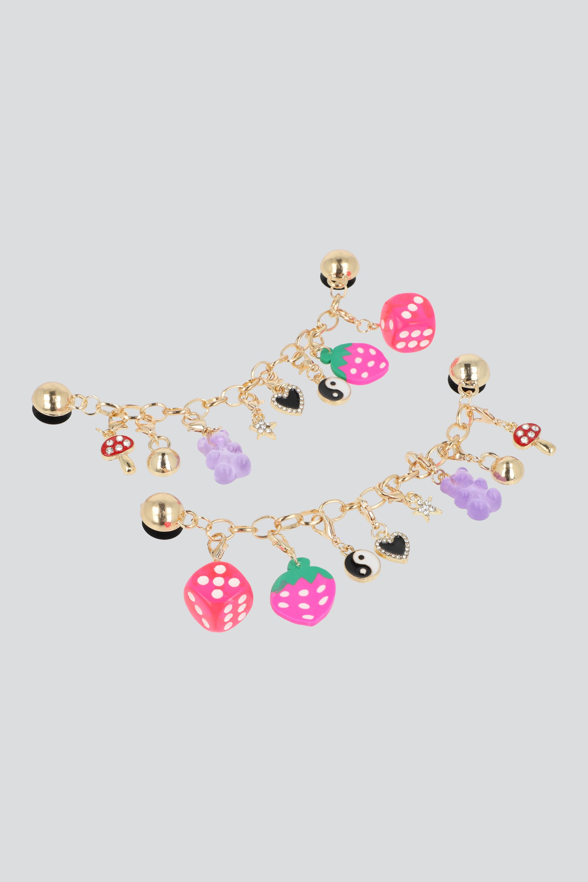 1 pr cadena para shoe charm MULTICOLOR