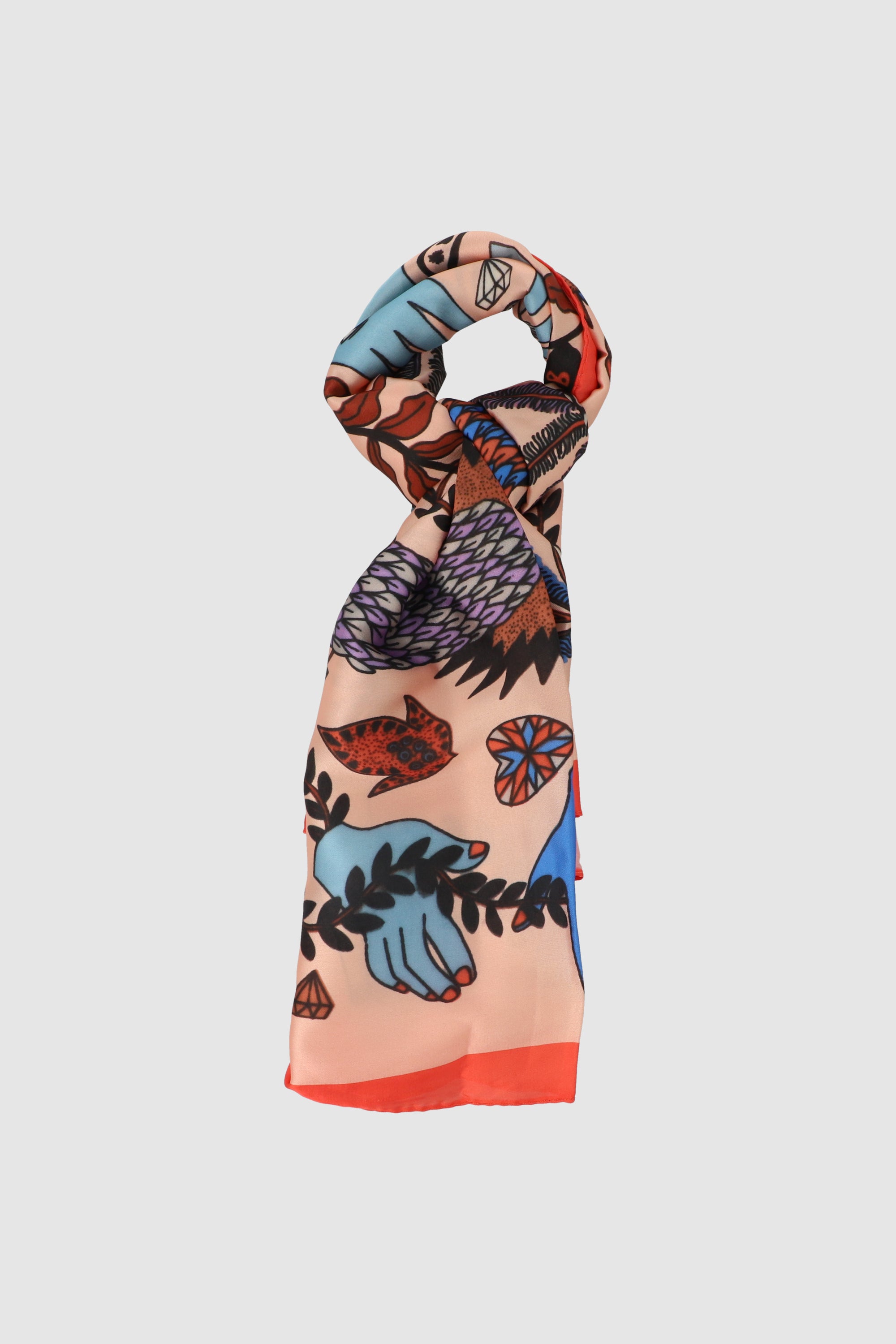 Pañuelo print tribal 70*70 MULTICOLOR