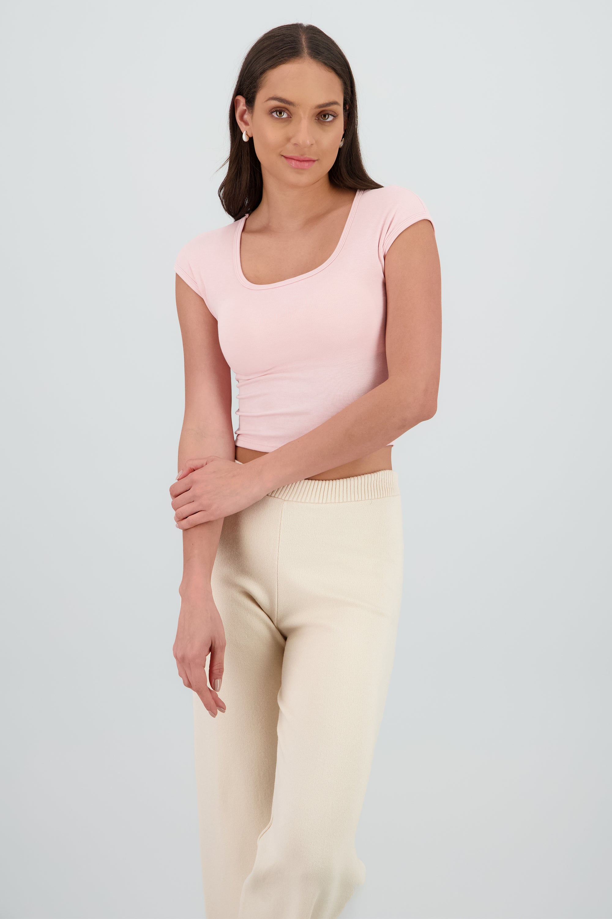 Top escote cuadrado y copas PALO DE ROSA