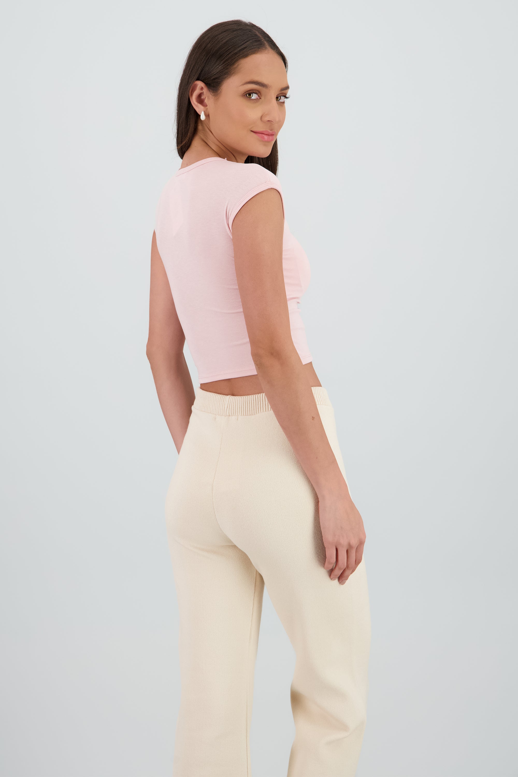 Top escote cuadrado y copas PALO DE ROSA