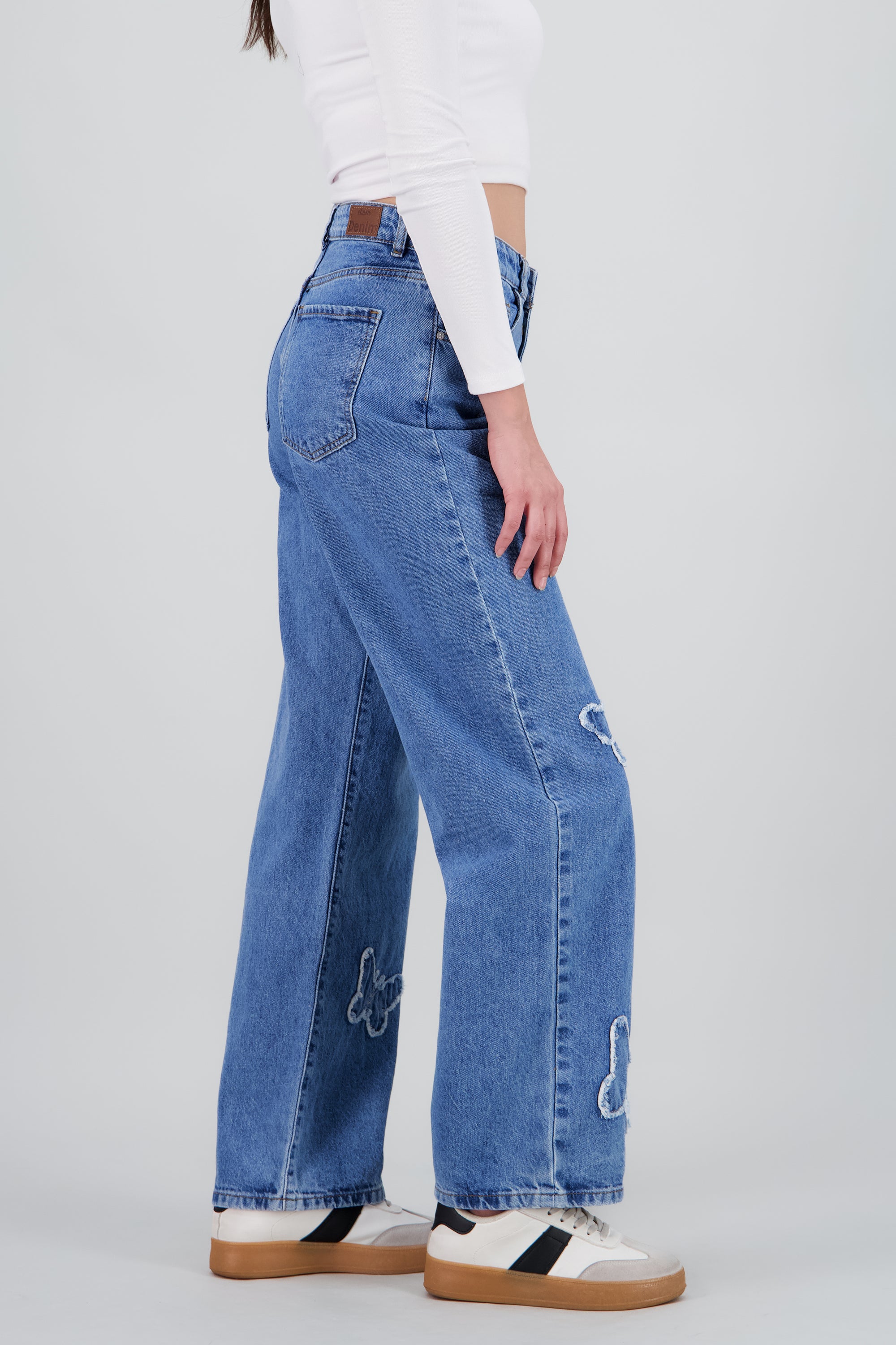 Jeans straight mariposas MEDIUM WASH