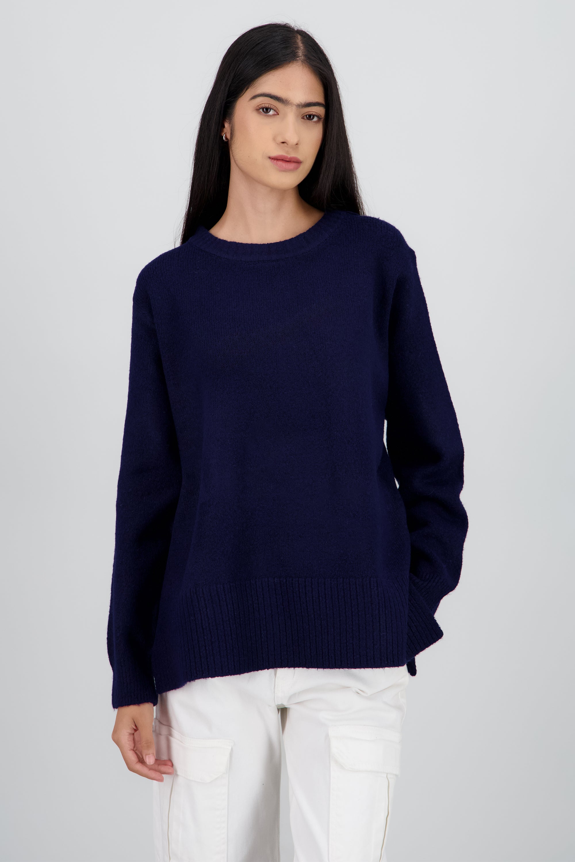 Sueter oversized liso MARINO