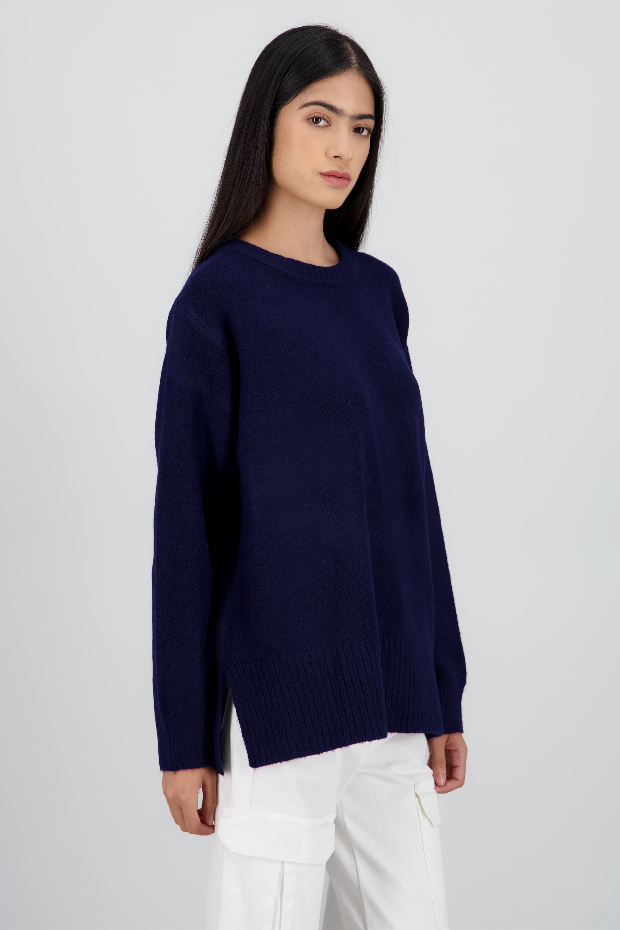 Sueter oversized liso MARINO