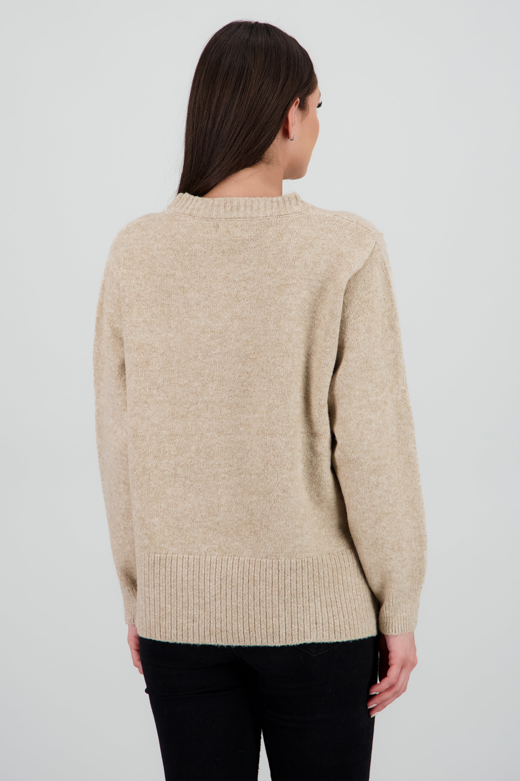 Sueter oversized liso TAUPE
