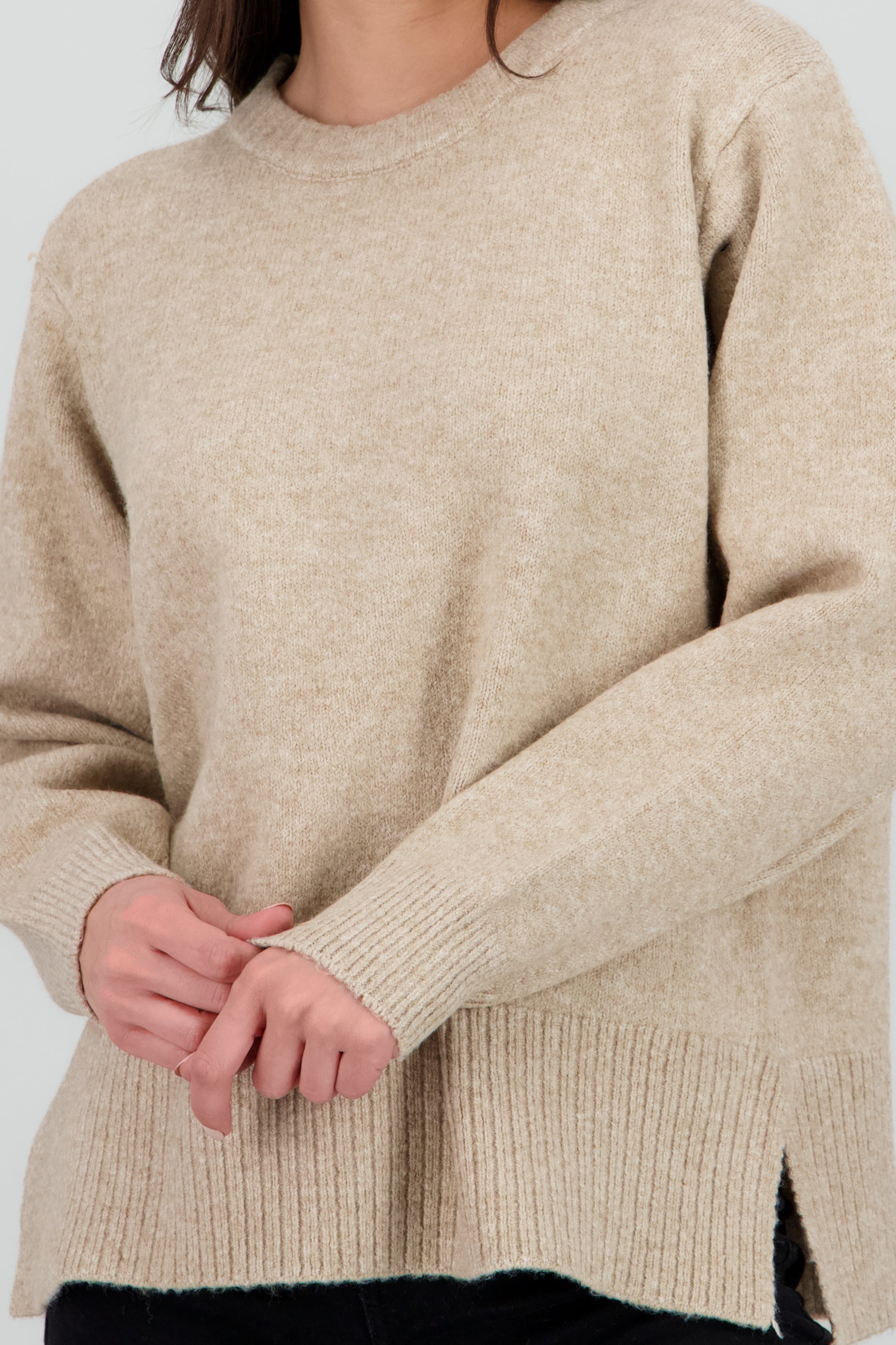 Sueter oversized liso TAUPE