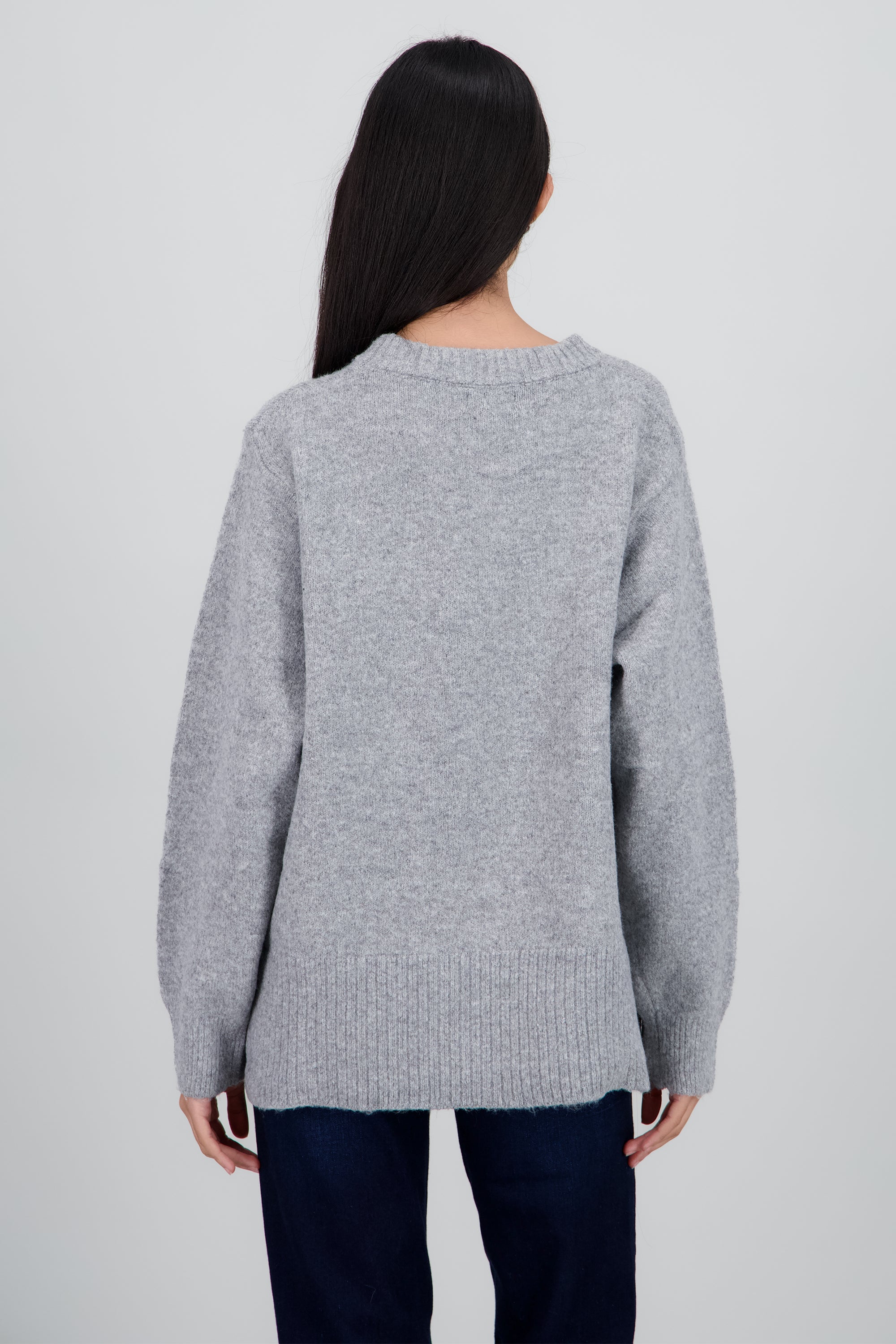 Sueter oversized liso GRIS