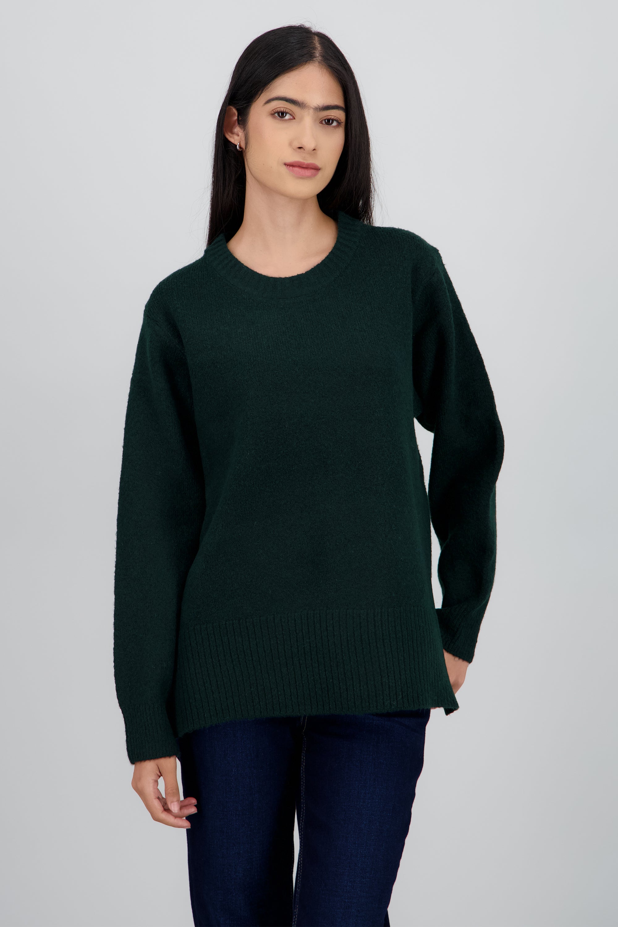 Sueter oversized liso VERDE CAZADOR