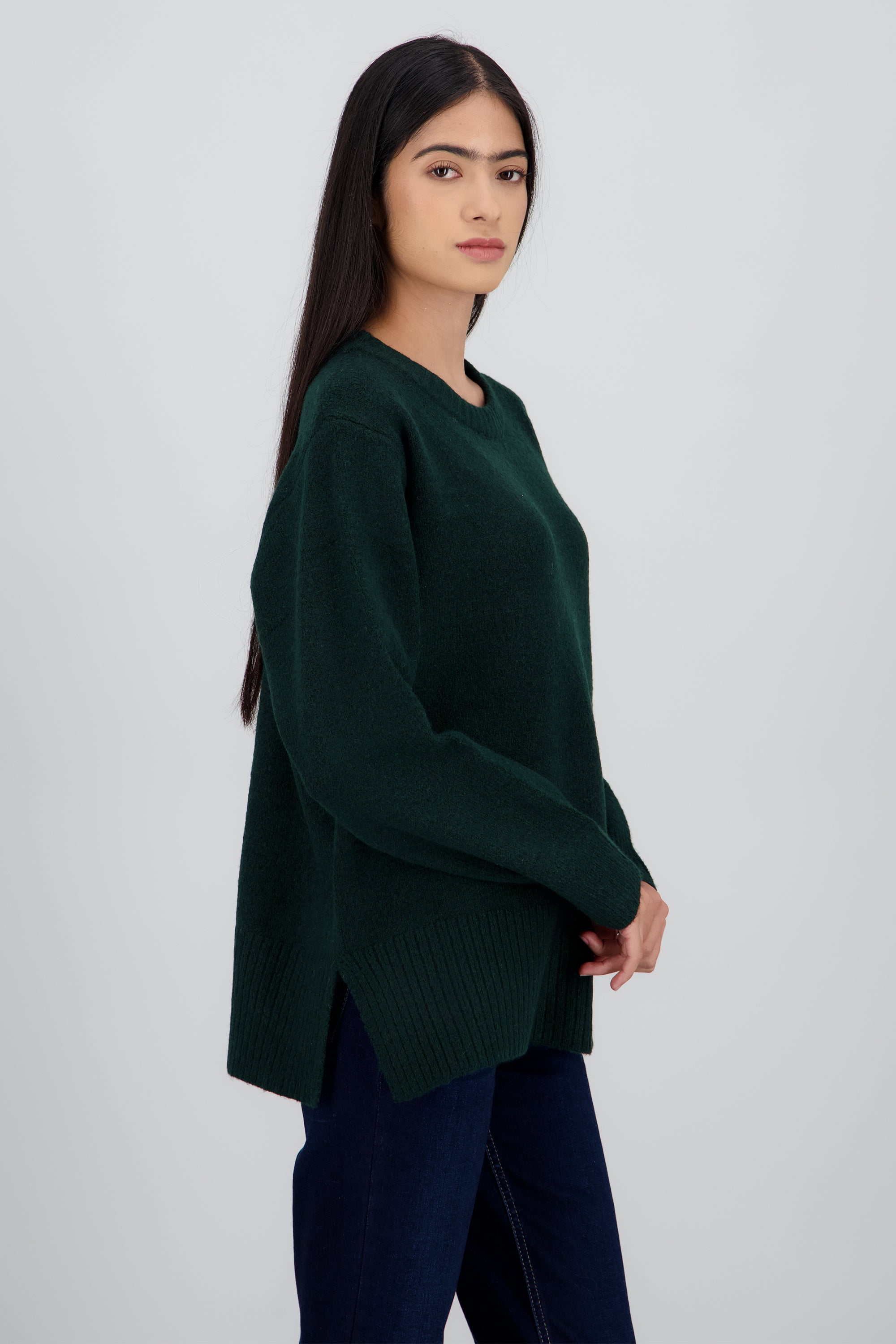 Sueter oversized liso VERDE CAZADOR