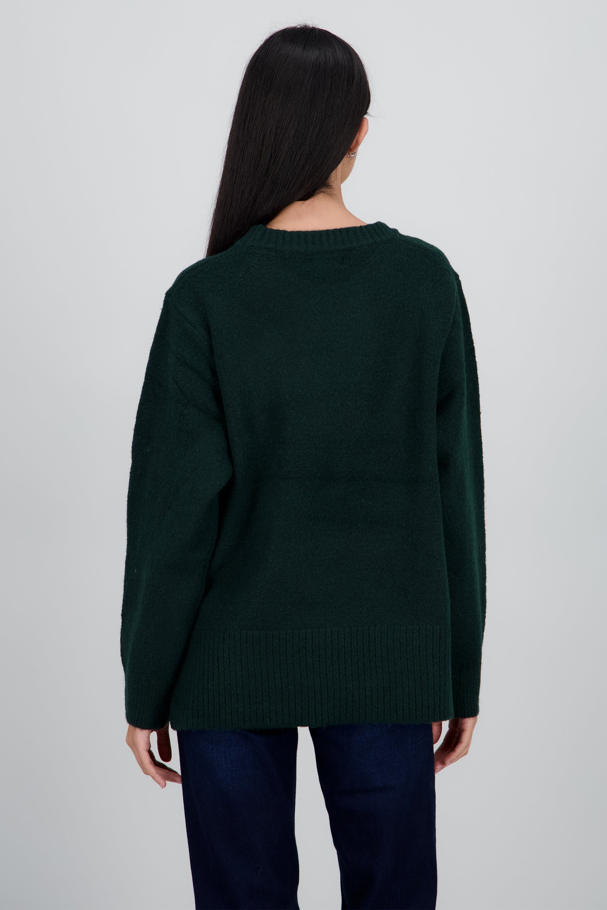 Sueter oversized liso VERDE CAZADOR
