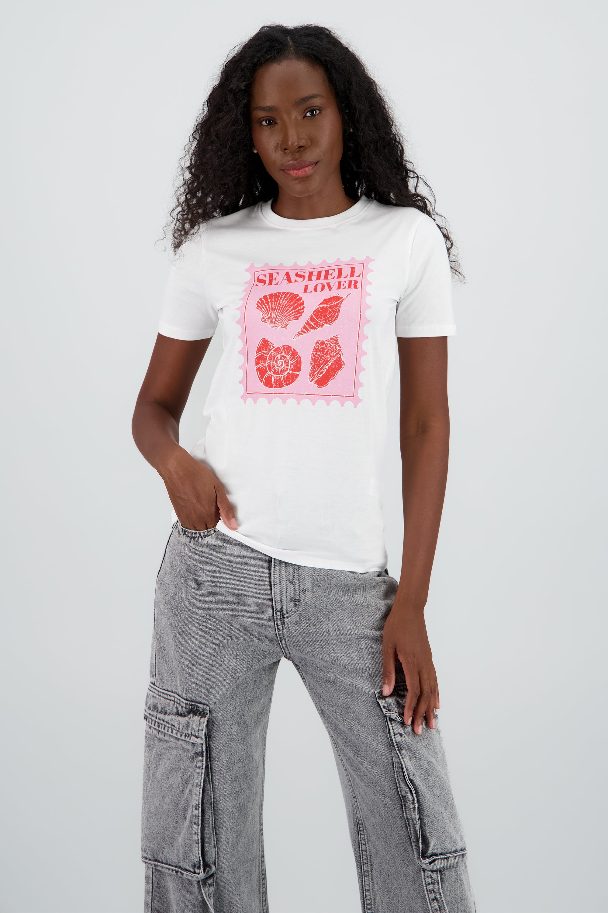 T-Shirt estampado seashell BLANCO