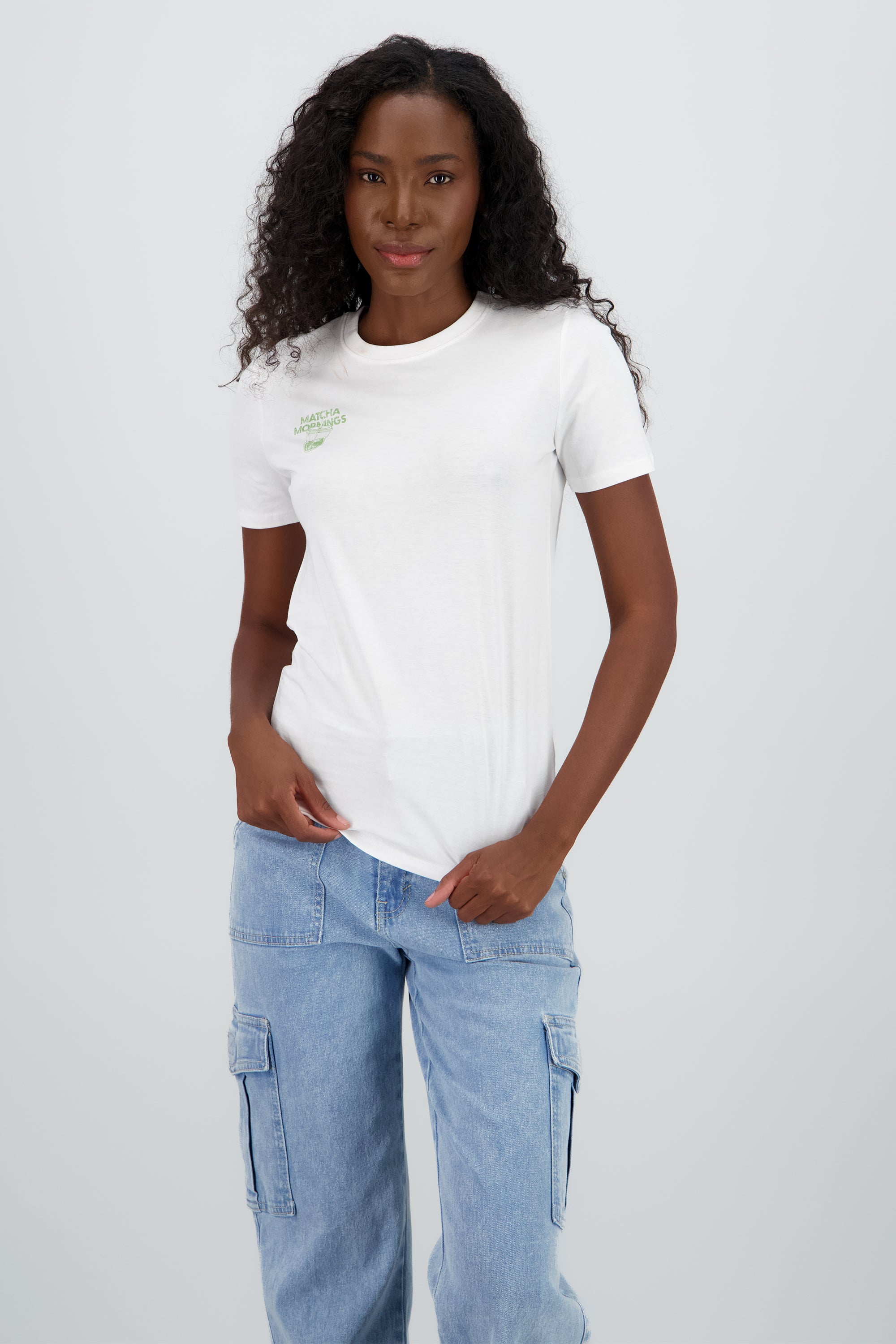 T-shirt matcha doble estampado BLANCO