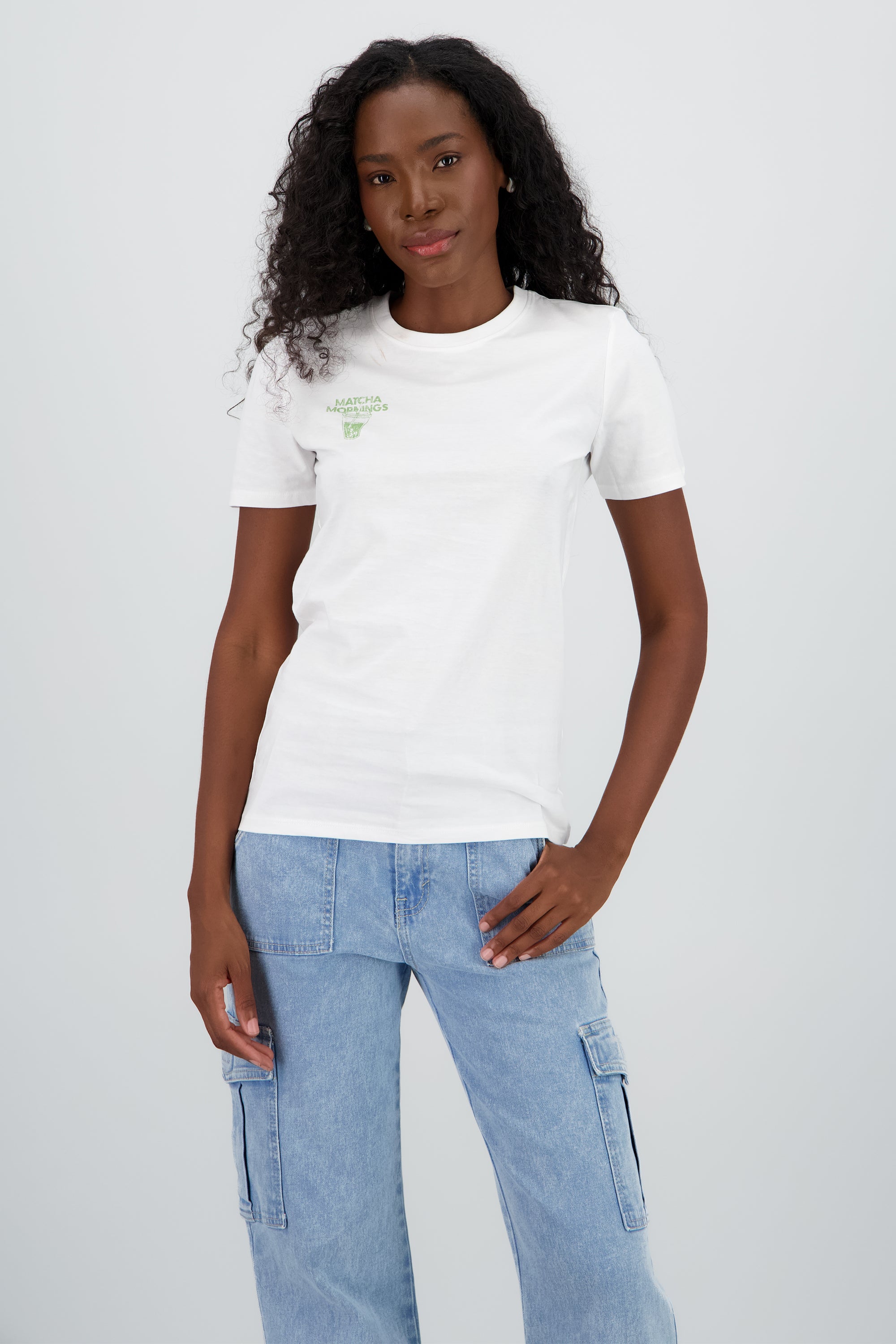 T-shirt matcha doble estampado BLANCO