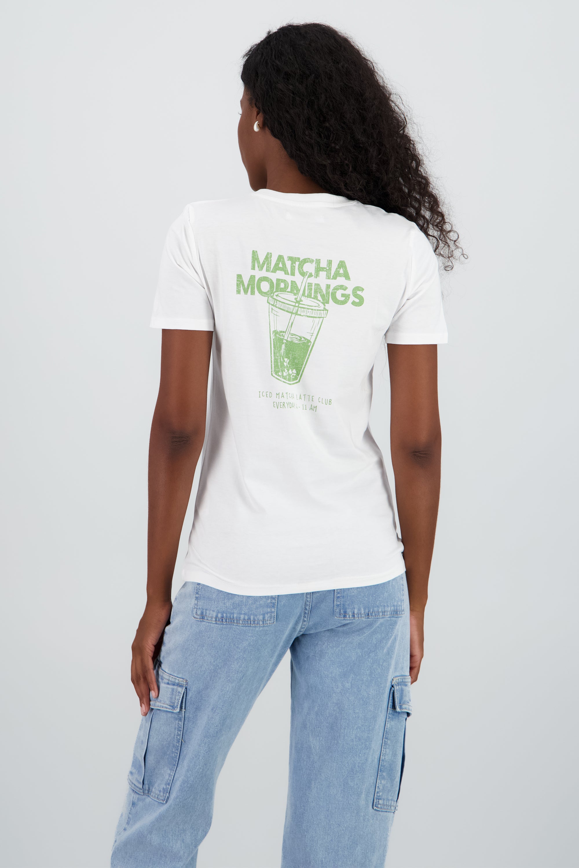 T-shirt matcha doble estampado BLANCO