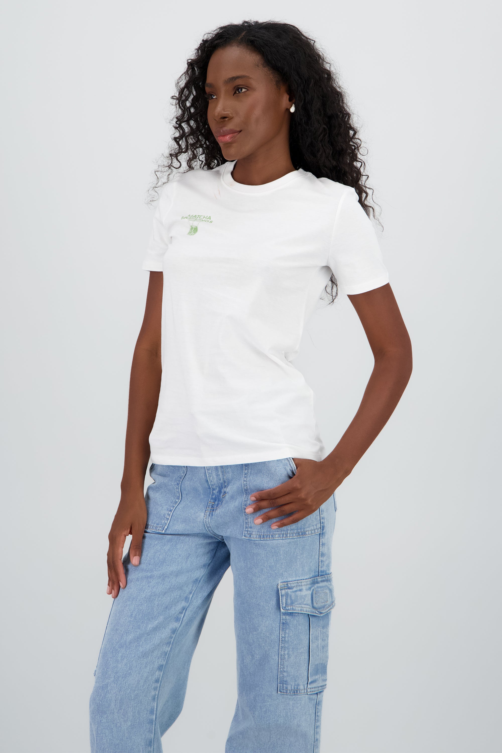 T-shirt matcha doble estampado BLANCO
