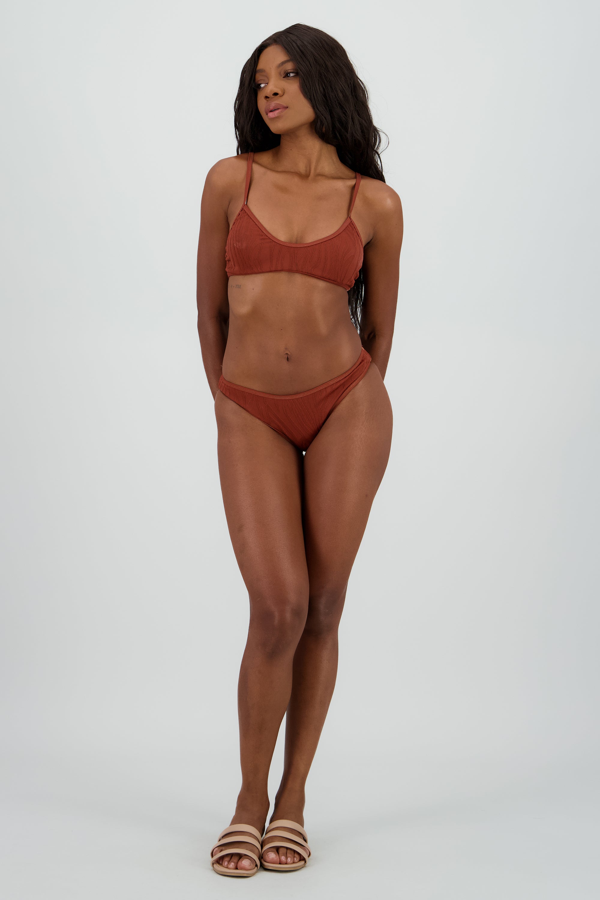 Bikini textura zebra CHOCOLATE