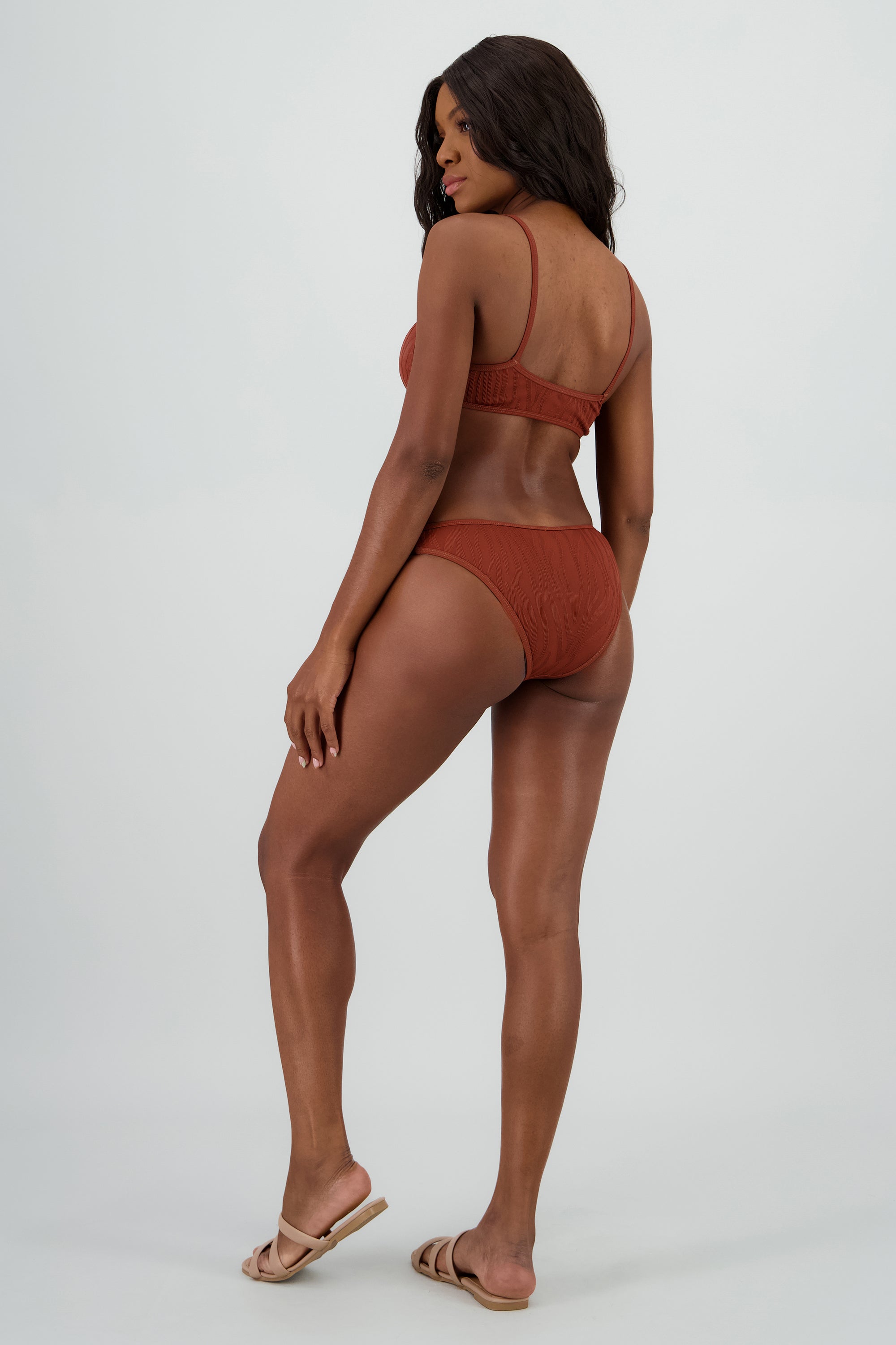 Bikini textura zebra CHOCOLATE