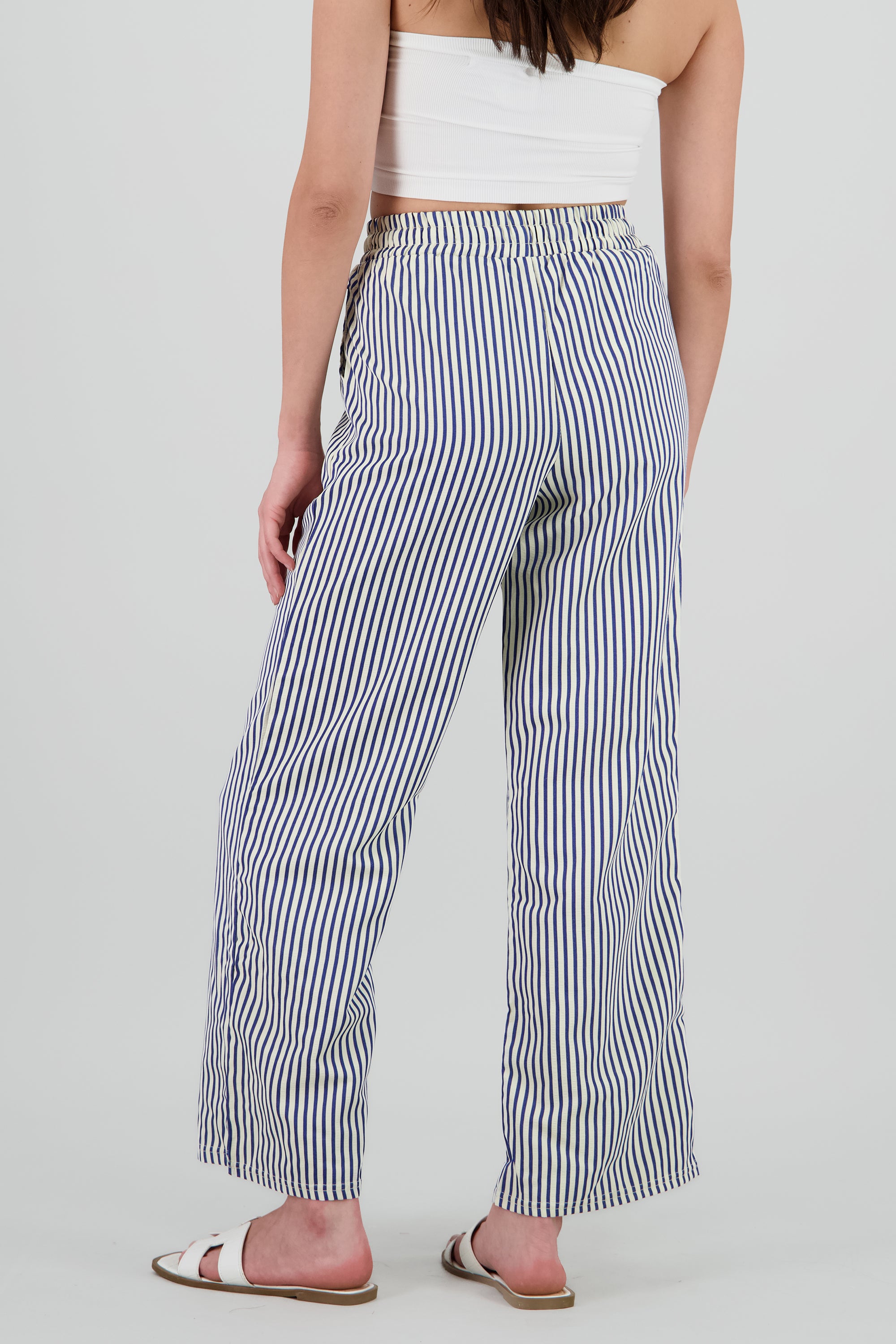 Pantalon rayas textura AZUL COMBO